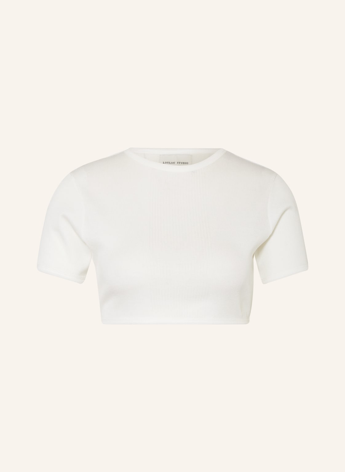 Image of Loulou Studio Cropped-Shirt Adas weiss