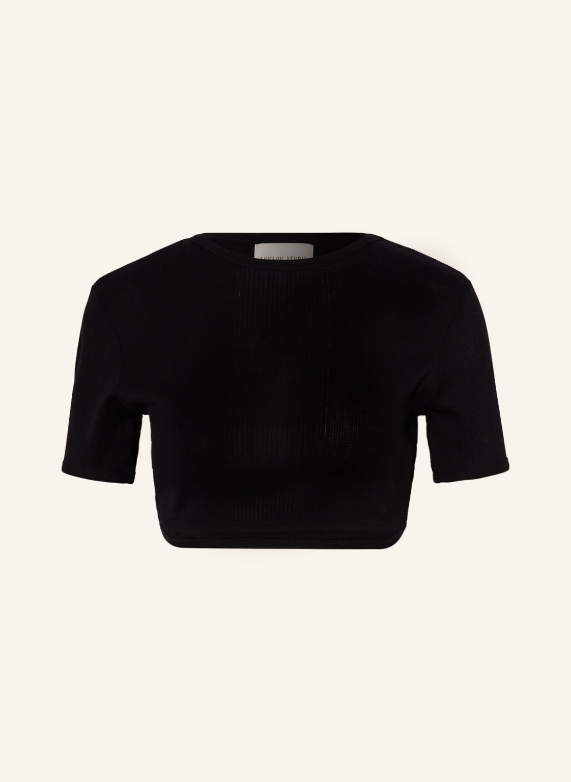 Image of Loulou Studio Cropped-Shirt Adas schwarz