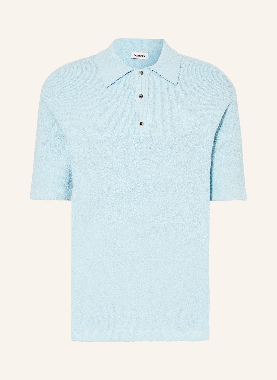 Image of Nanushka Strick-Poloshirt Carver blau