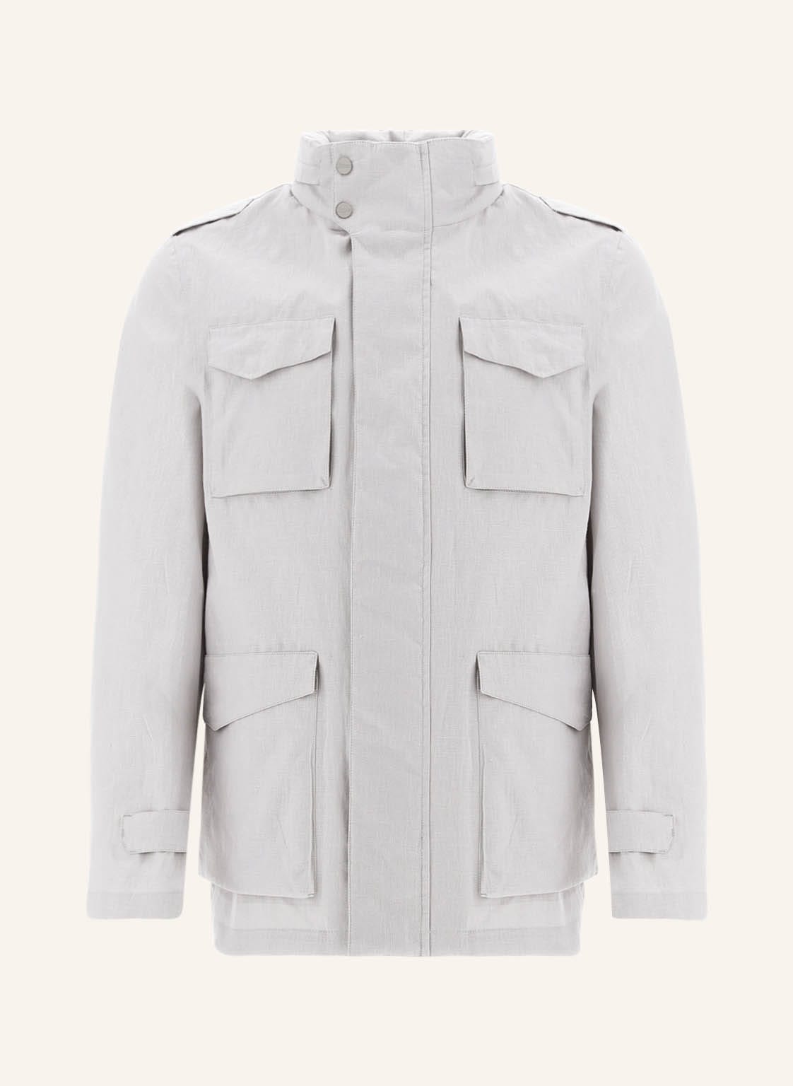 Image of Herno Laminar Fieldjacket Aus Leinen beige