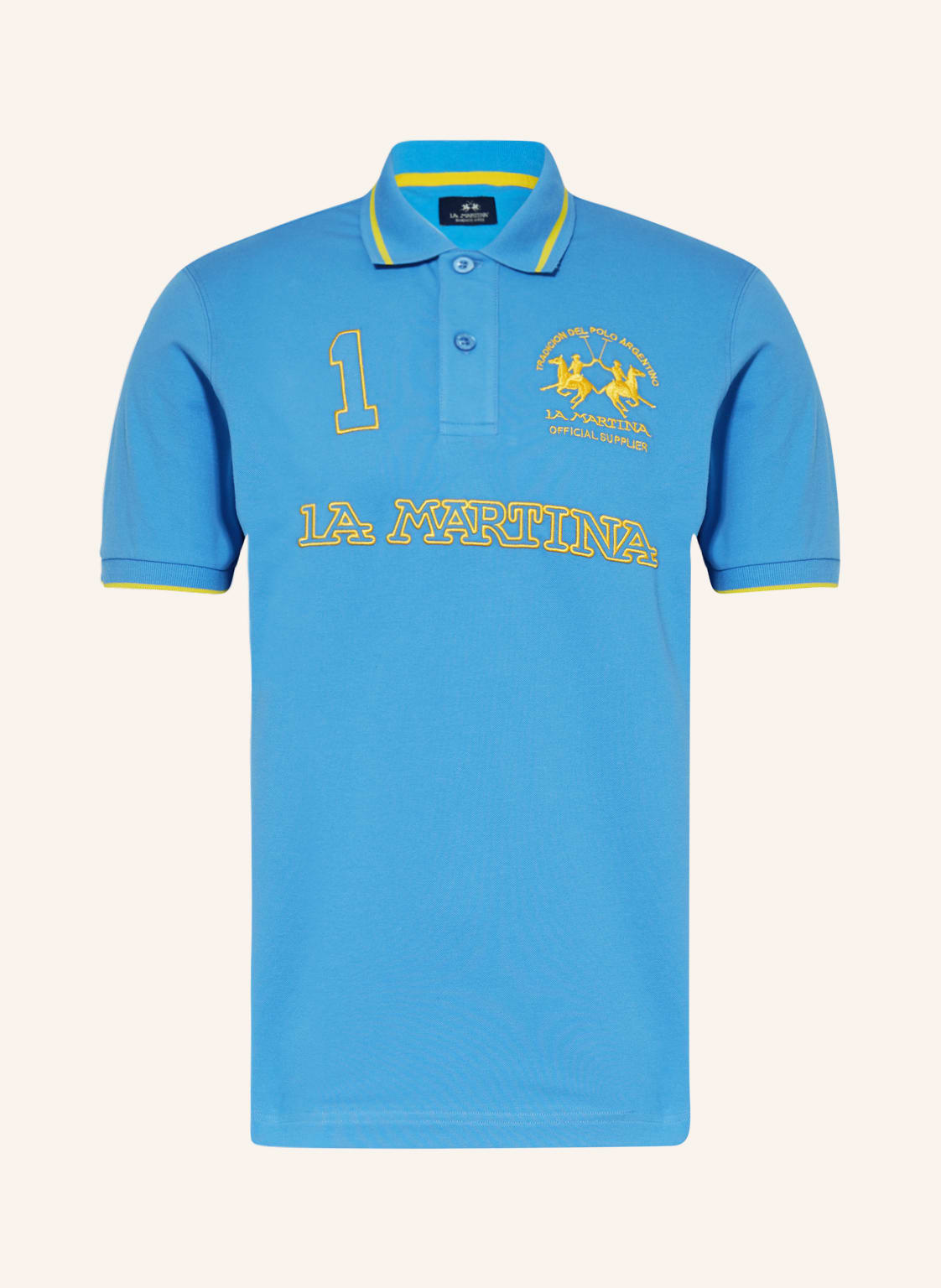 Image of La Martina Piqué-Poloshirt Regular Fit blau