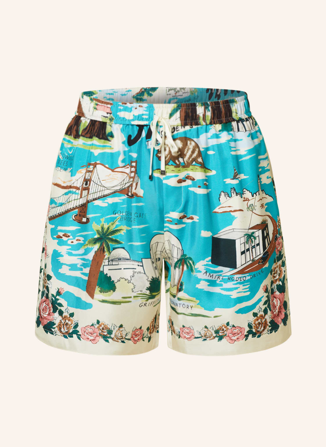 Image of Amiri Seidenshorts blau