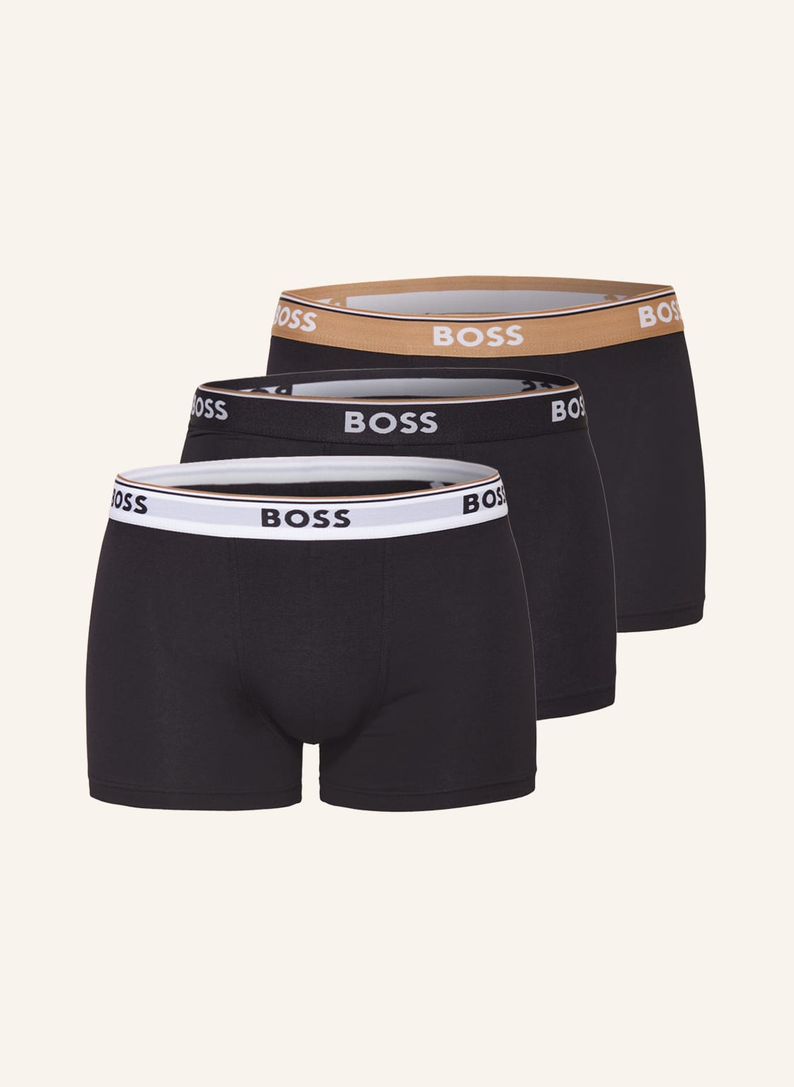 Image of Boss 3er-Pack Boxershorts Power beige