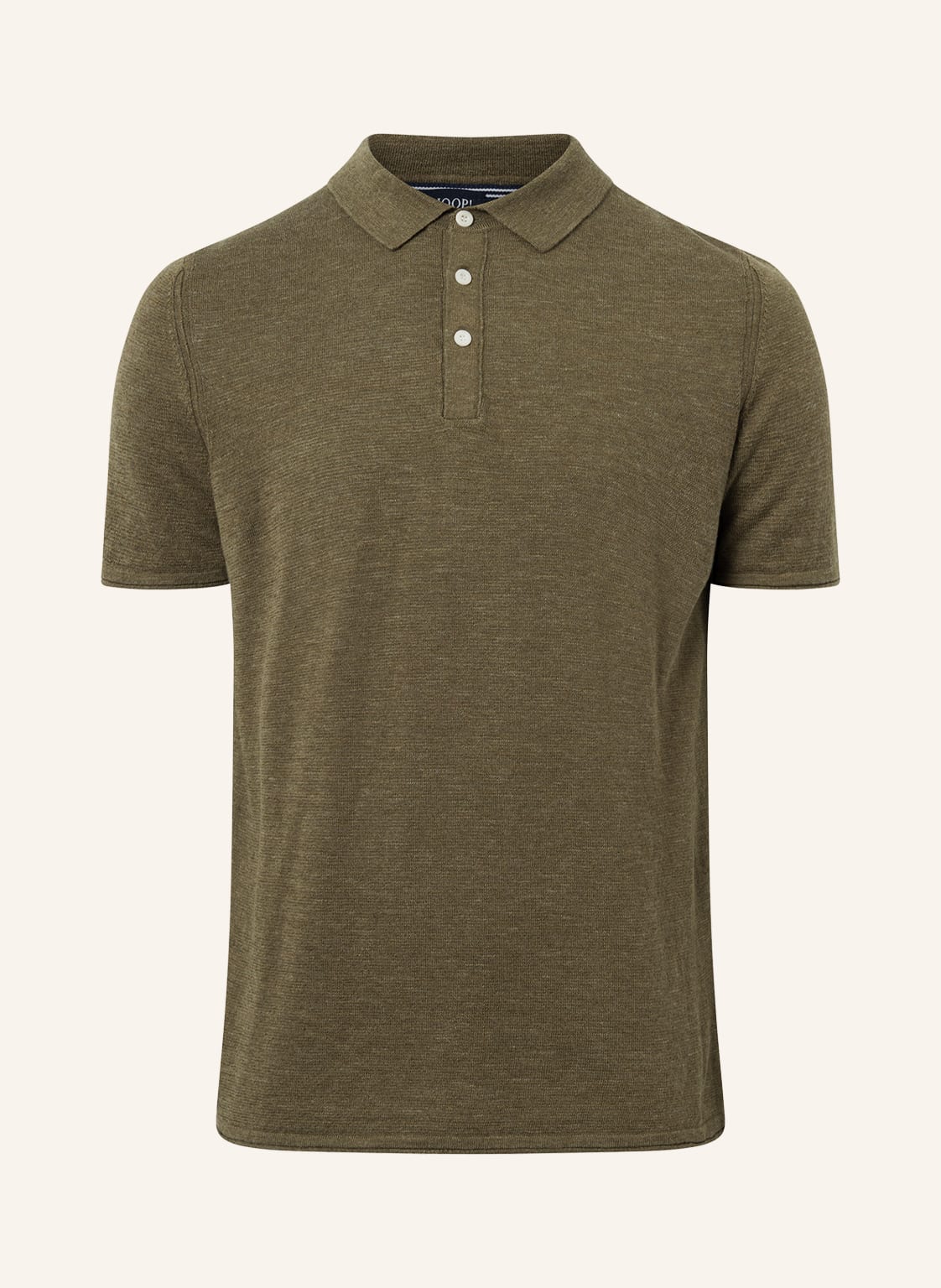 Image of Joop! Jeans Strick-Poloshirt Fidolin Mit Leinen gruen