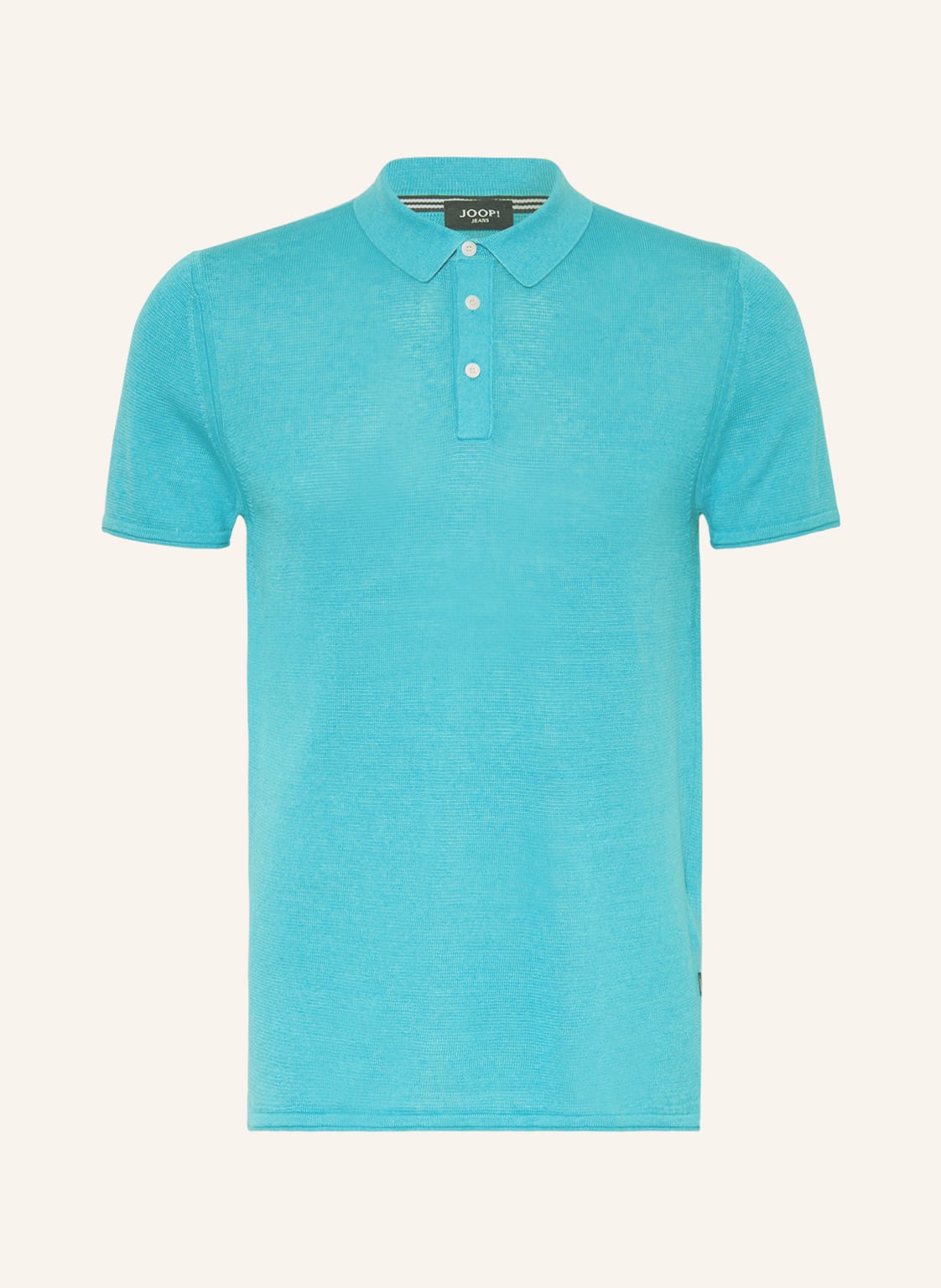 Image of Joop! Jeans Strick-Poloshirt Fidolin Mit Leinen blau
