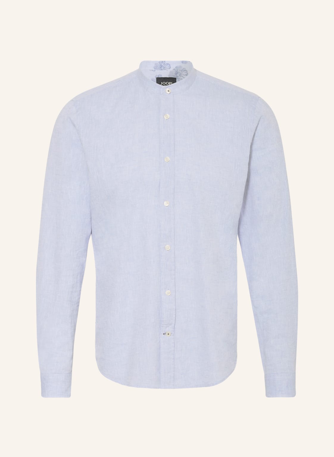 Image of Joop! Jeans Hemd Heddek Regular Fit Mit Leinen grau