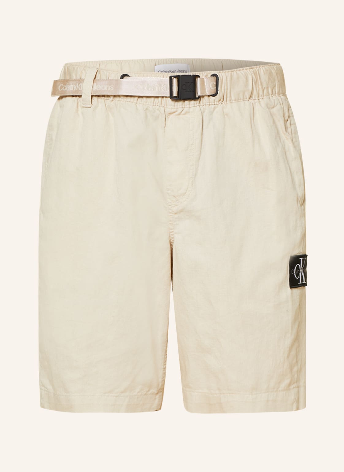 Image of Calvin Klein Jeans Shorts Mit Leinen beige