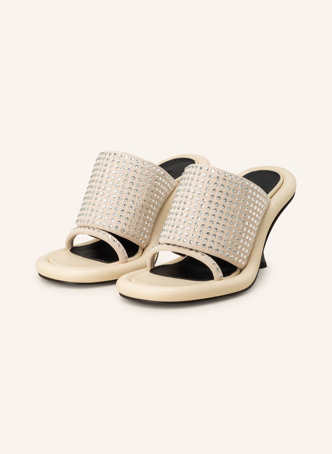 Image of Jw Anderson Mules Bumper Mit Schmucksteinen beige