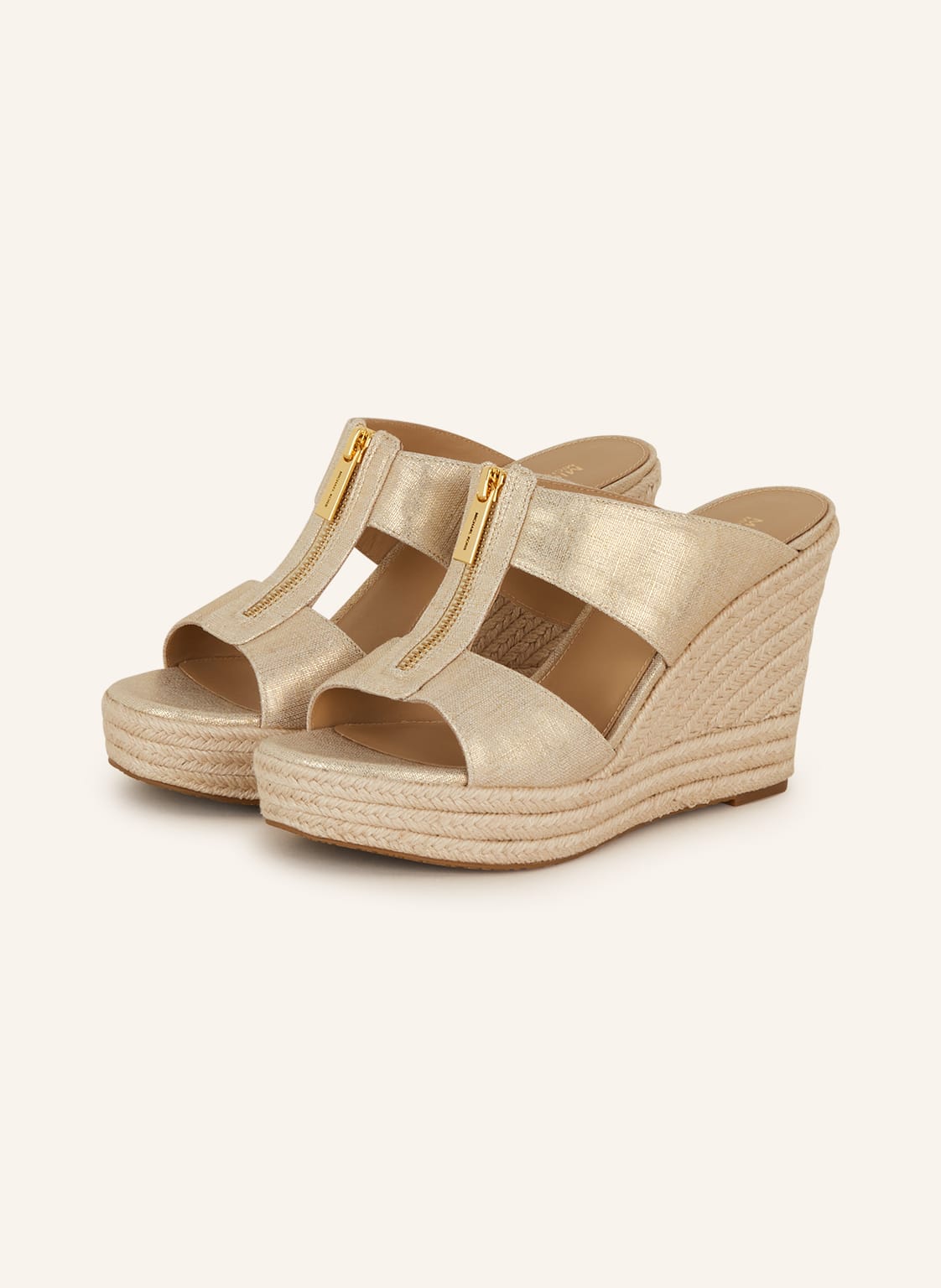 Image of Michael Kors Wedges Bradley Mit Glitzergarn gold