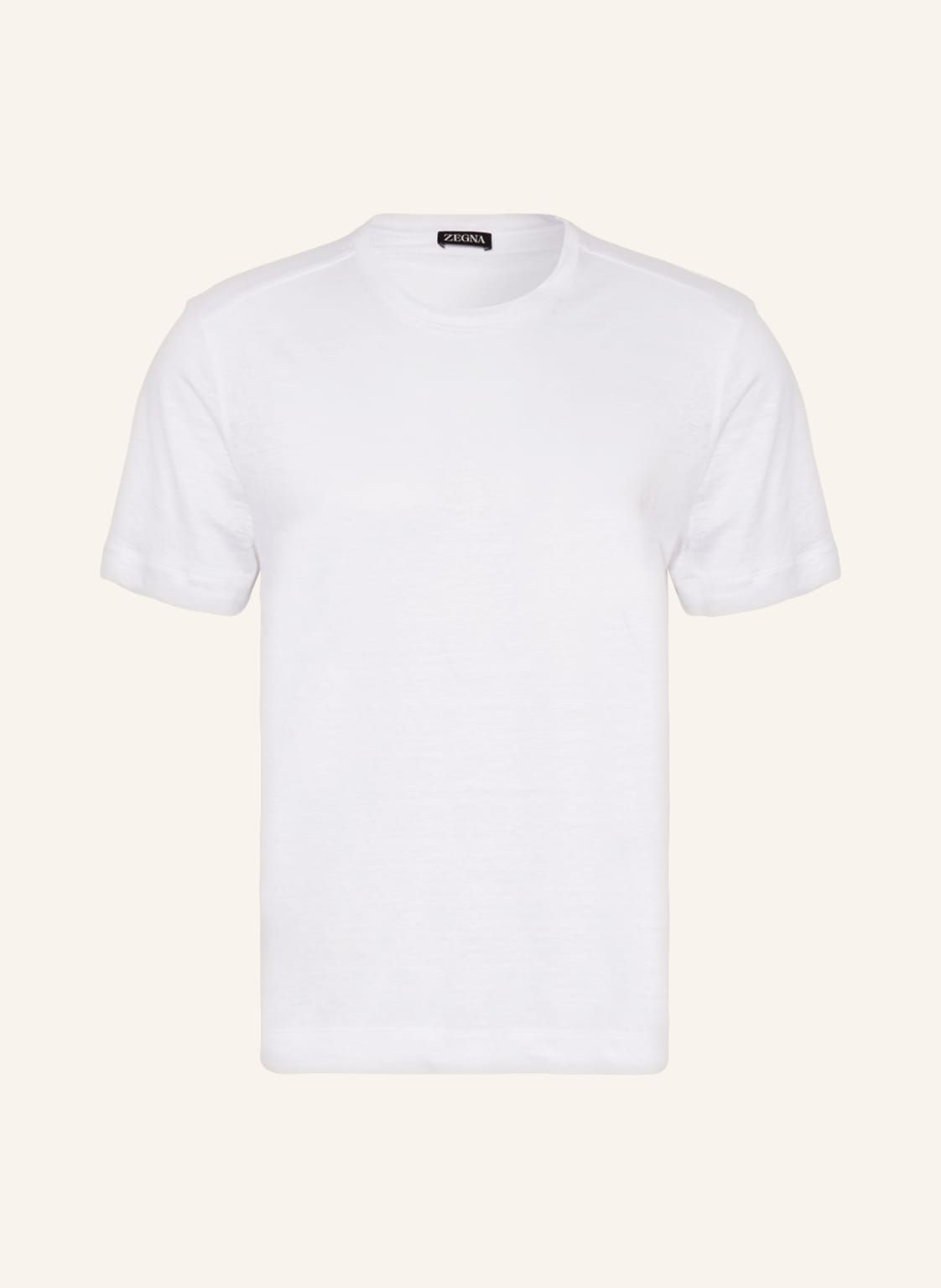 Image of Zegna T-Shirt Aus Leinen weiss