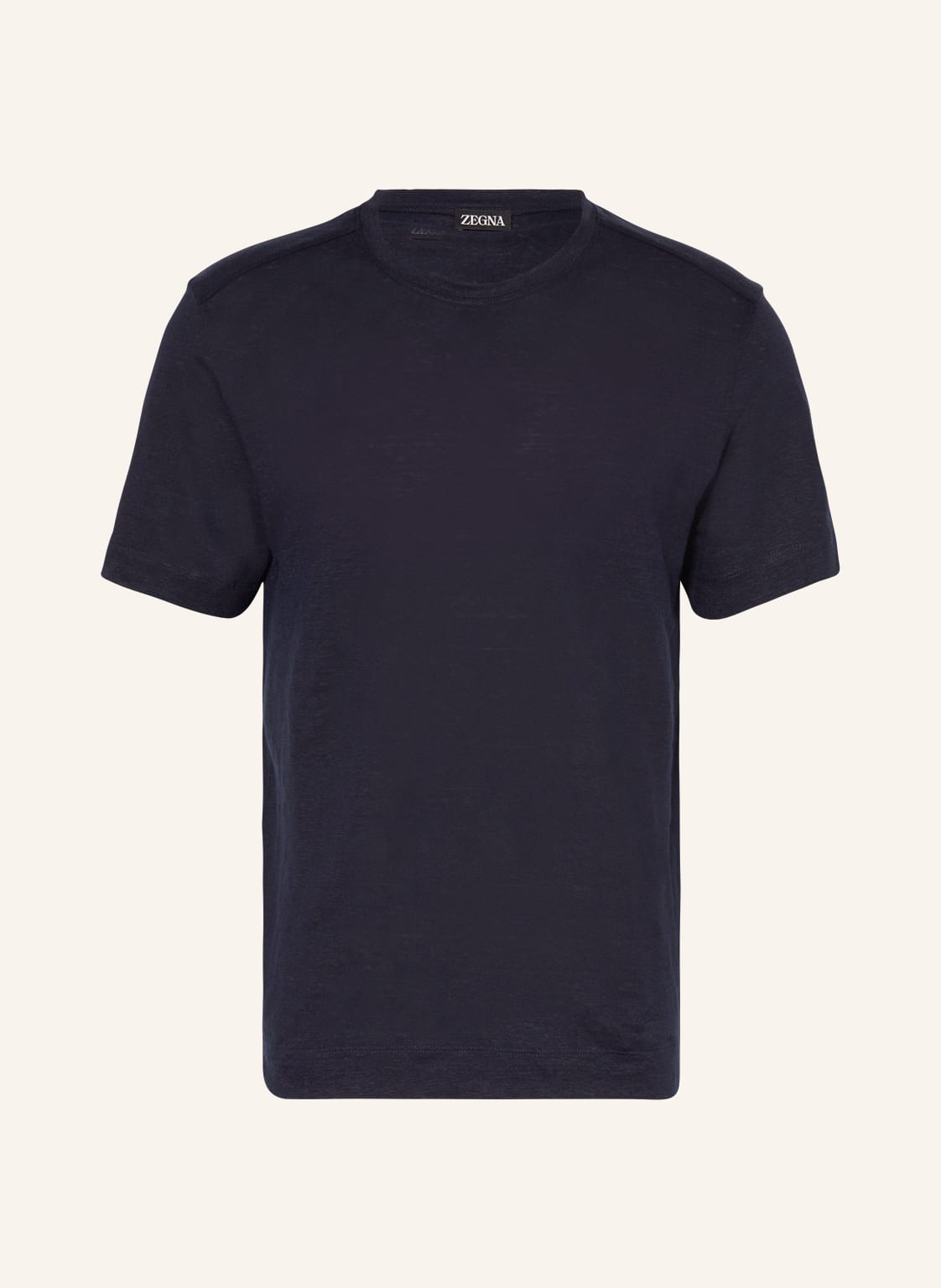 Image of Zegna T-Shirt Aus Leinen blau