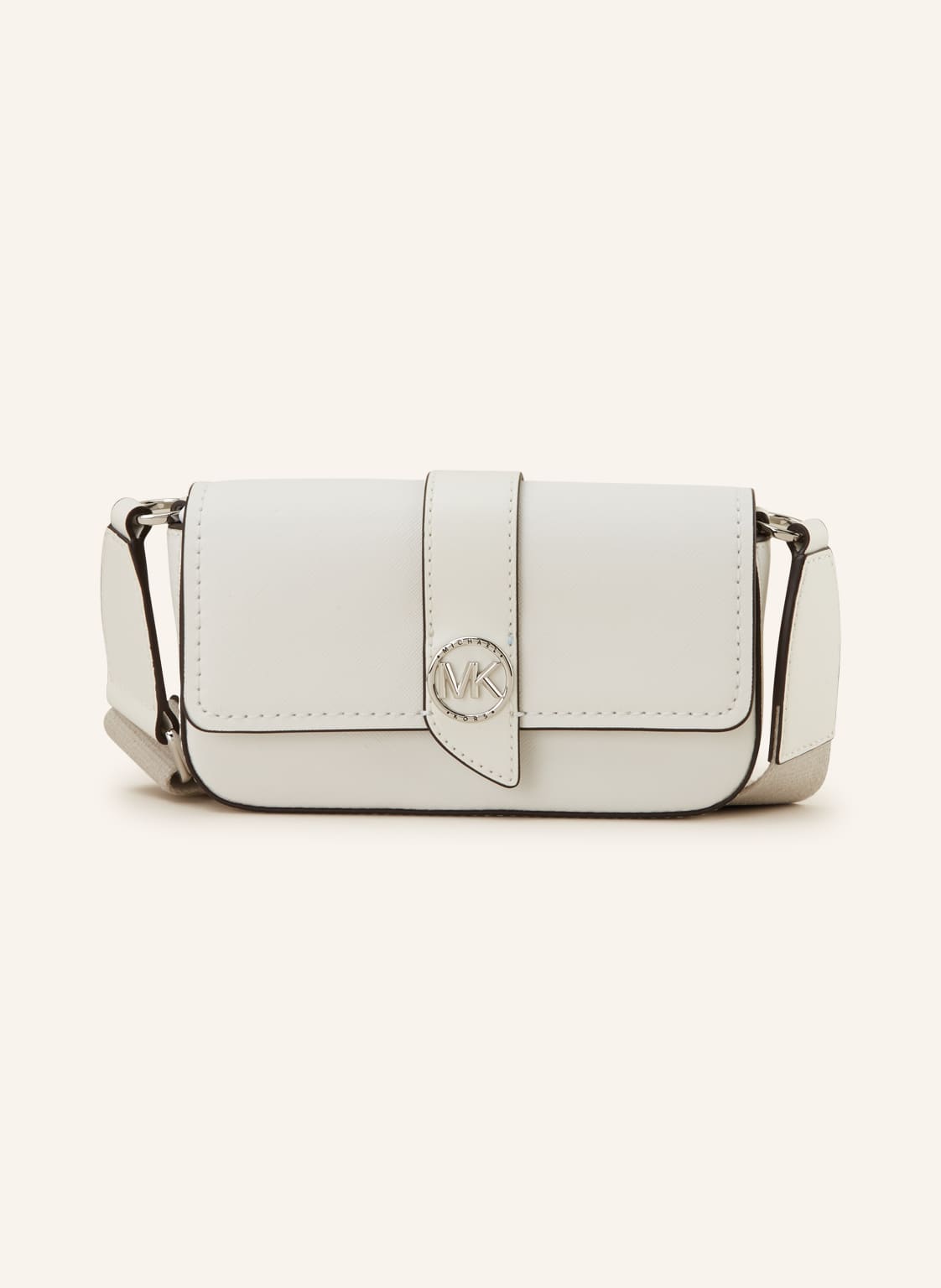Image of Michael Kors Saffiano-Umhängetasche Greenwich Small weiss