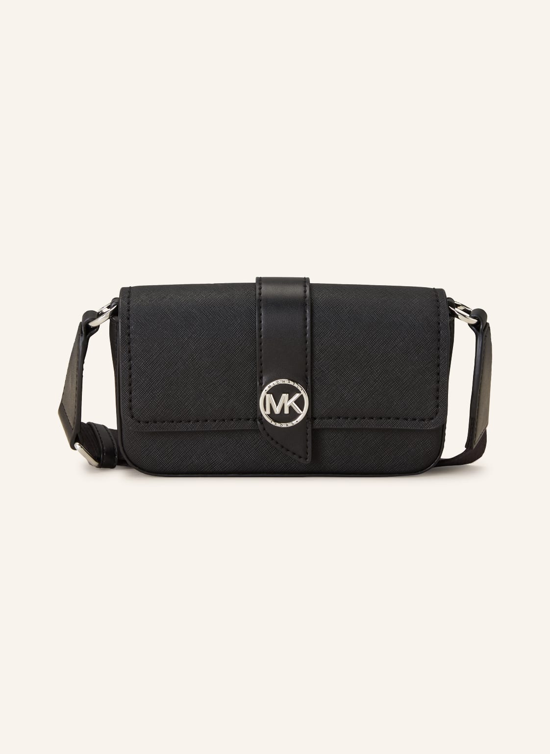 Image of Michael Kors Saffiano-Umhängetasche Greenwich Small schwarz