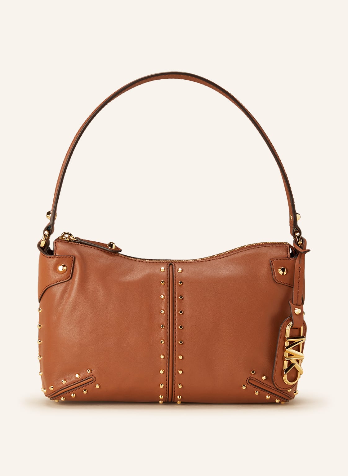 Image of Michael Kors Schultertasche Gatu Mit Nieten braun