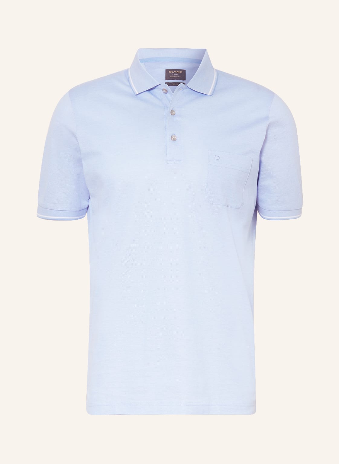 Image of Olymp Piqué-Poloshirt Modern Fit blau