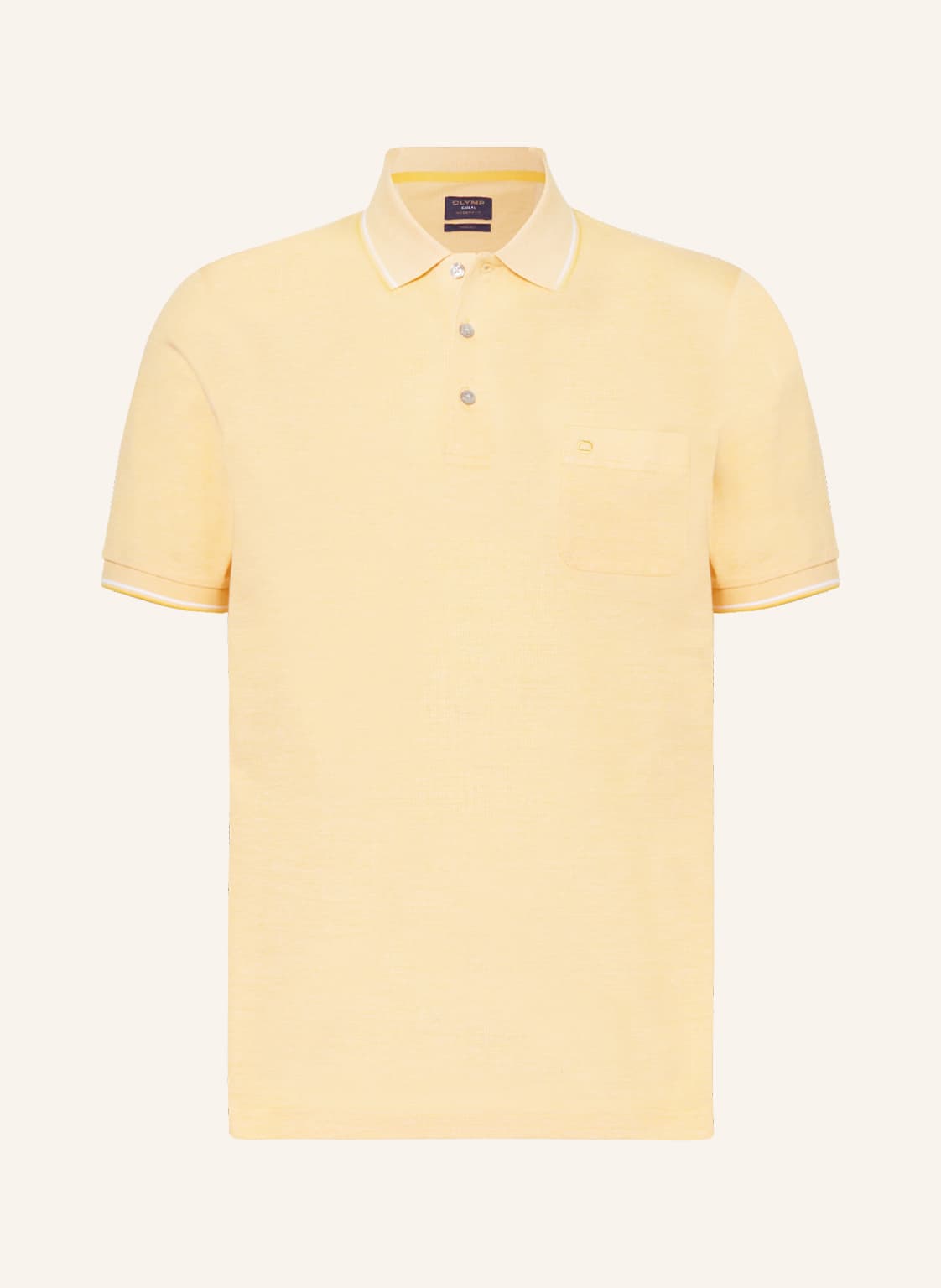 Image of Olymp Piqué-Poloshirt Modern Fit gelb