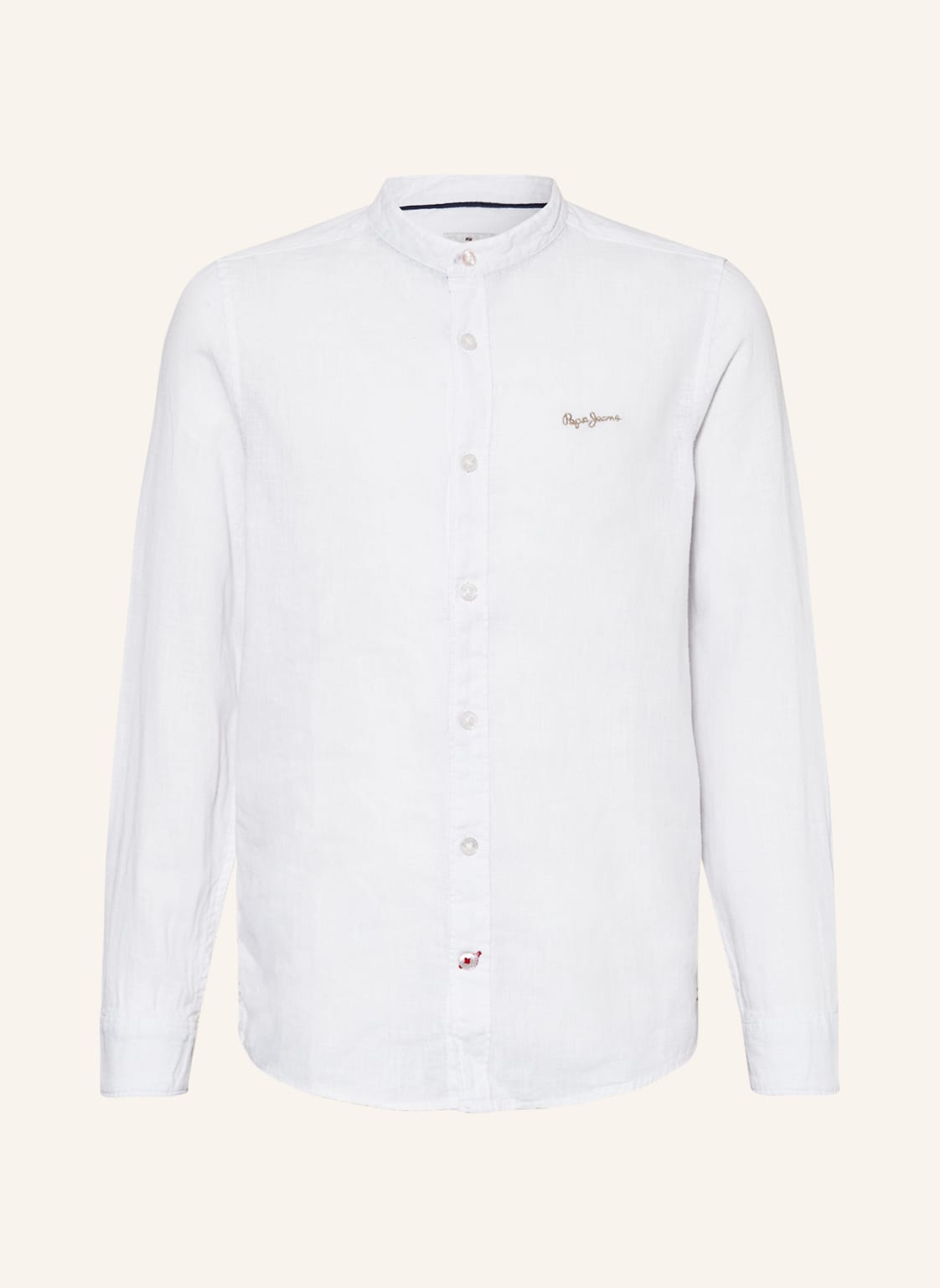 Image of Pepe Jeans Hemd Mit Leinen weiss