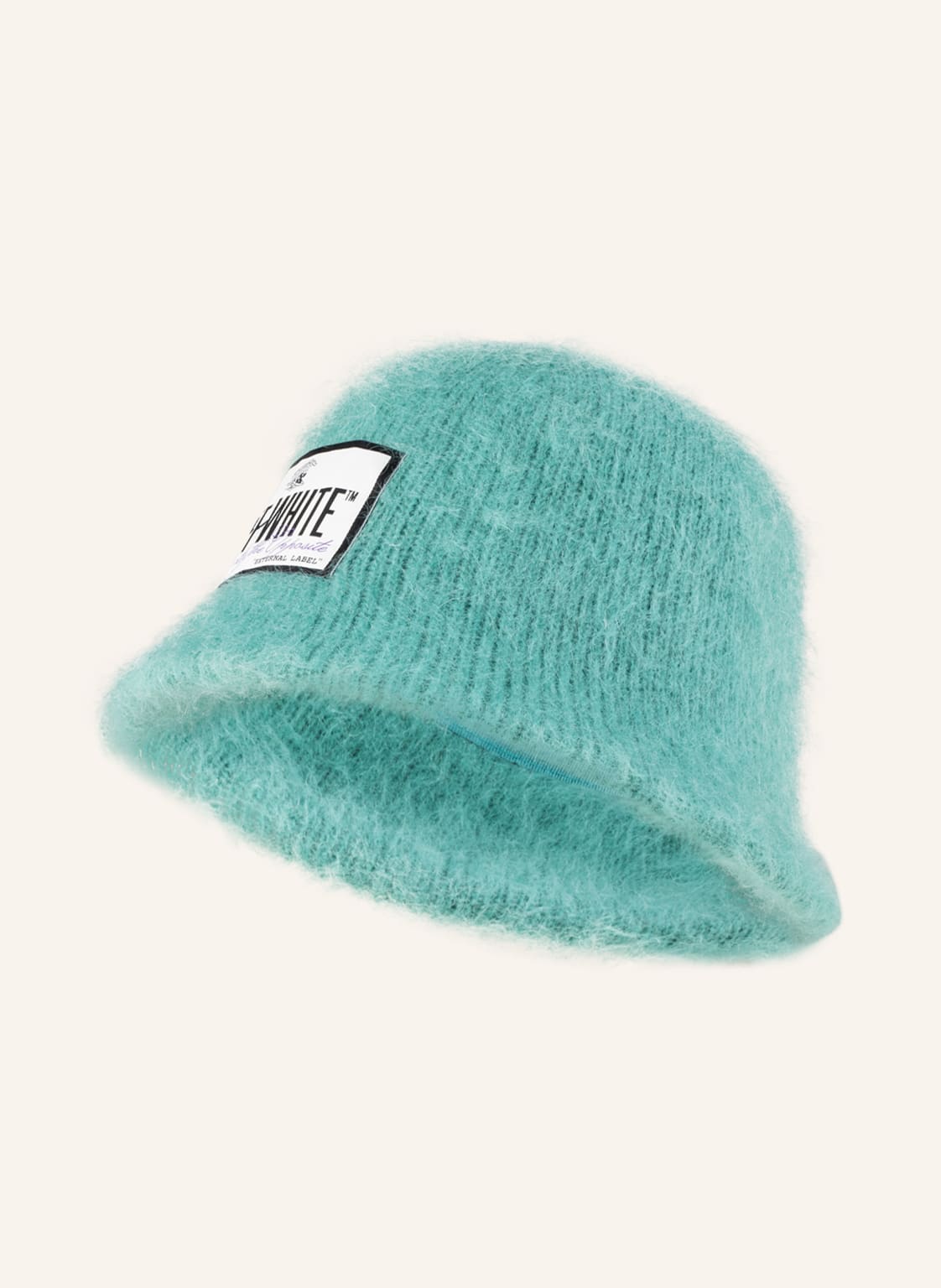Image of Off-White Bucket-Hat Mit Mohair blau
