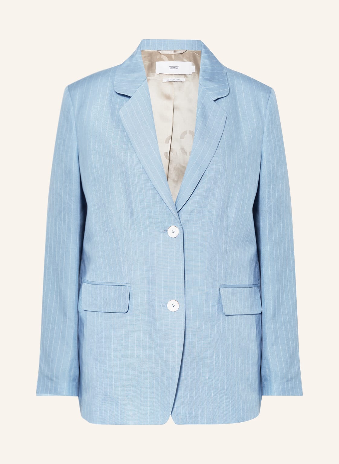 Image of Closed Blazer Lola Mit Leinen blau