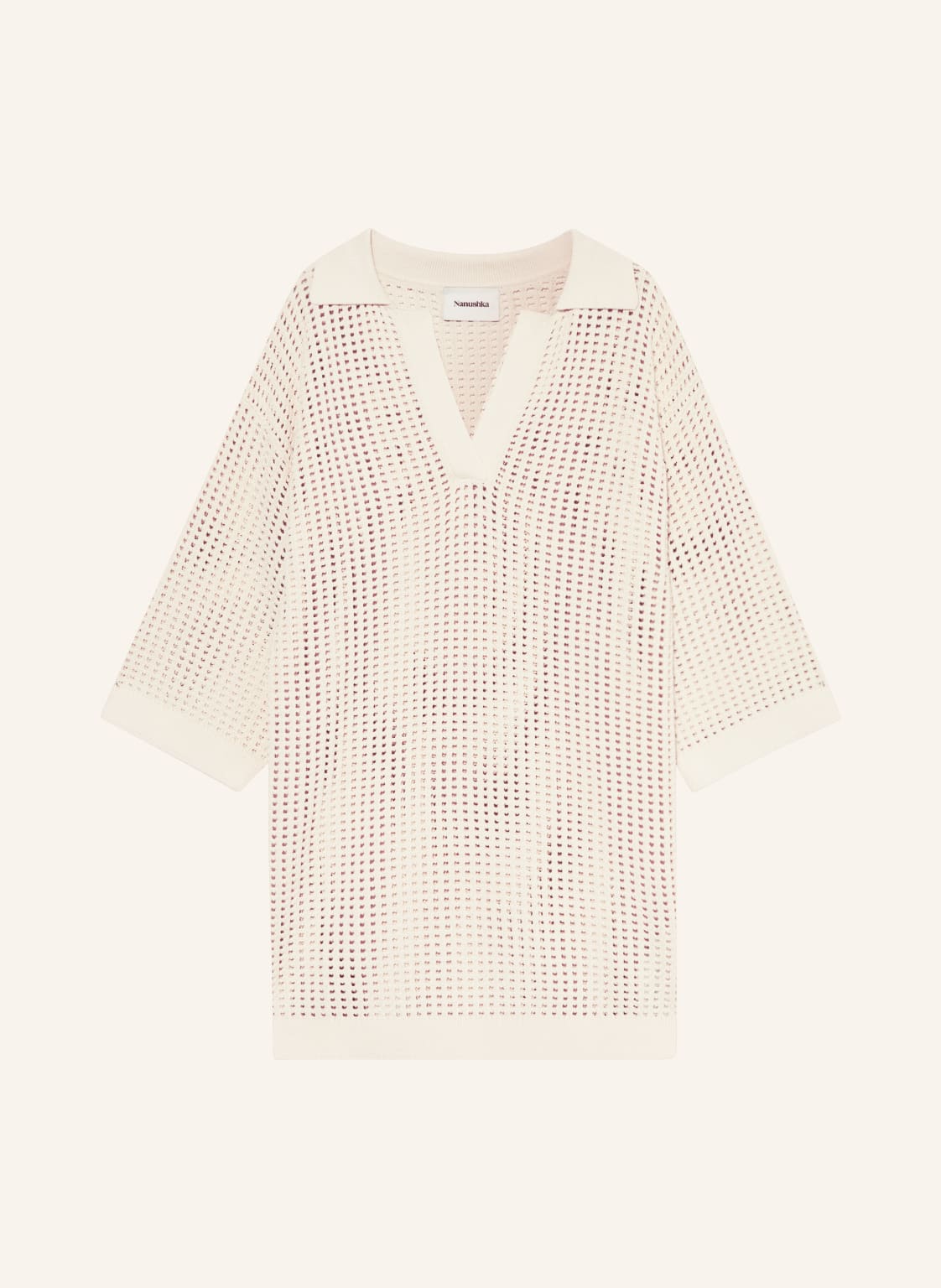 Image of Nanushka Strickkleid Siya Mit 3/4-Arm weiss