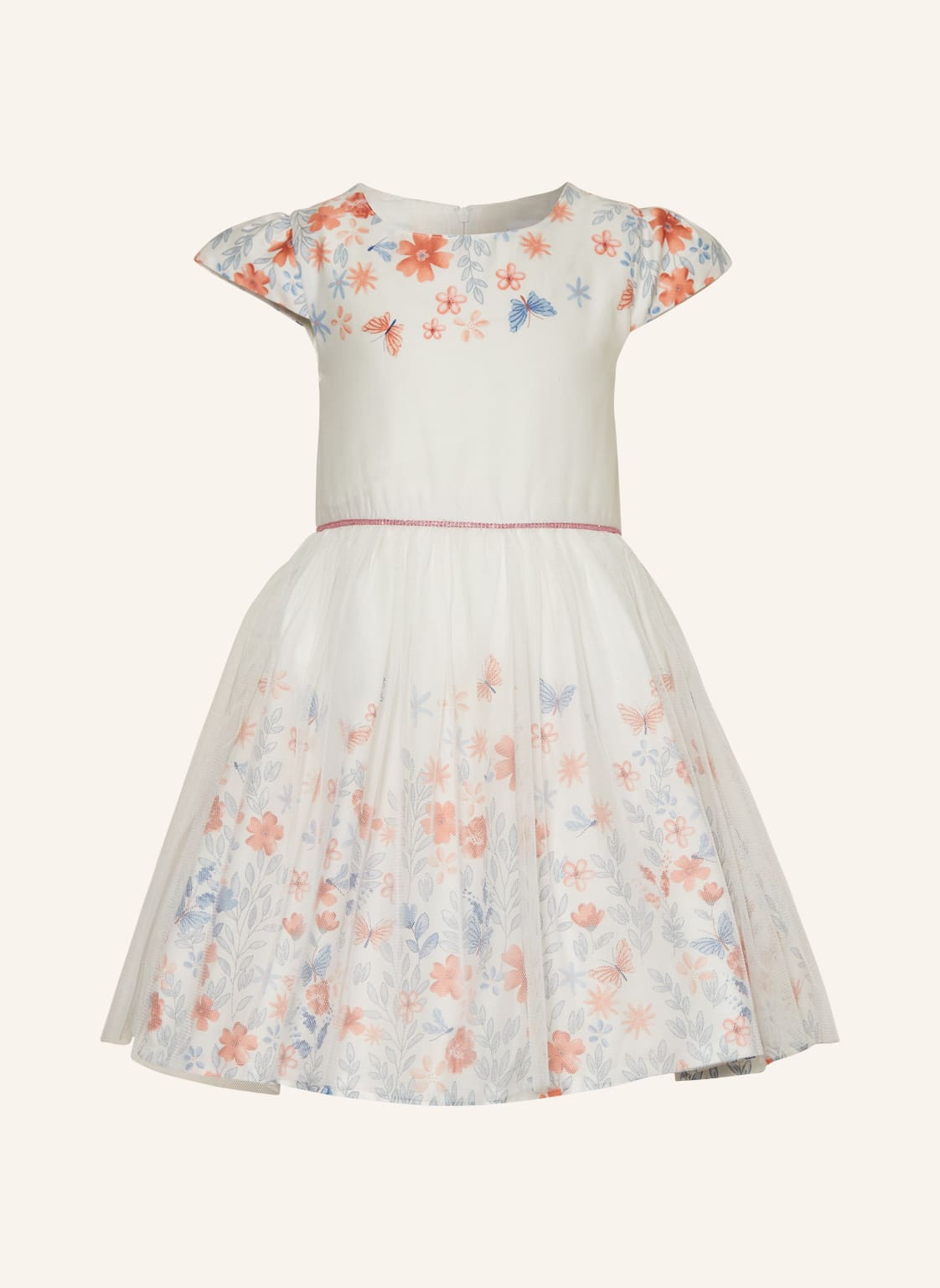 Image of Happy Girls Kleid Mit Schmucksteinen weiss