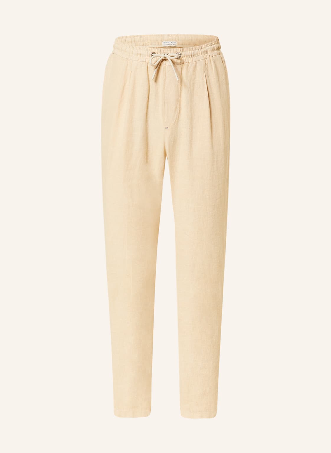 Image of Colours & Sons Leinenhose Im Jogging-Stil beige