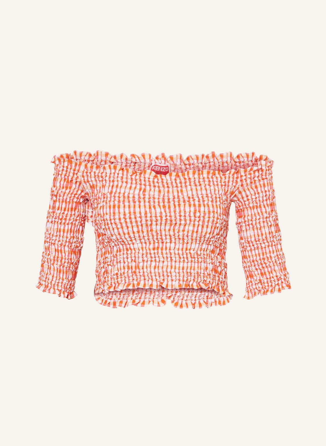 Image of Kenzo Off-Shoulder-Top Mit Rüschen orange