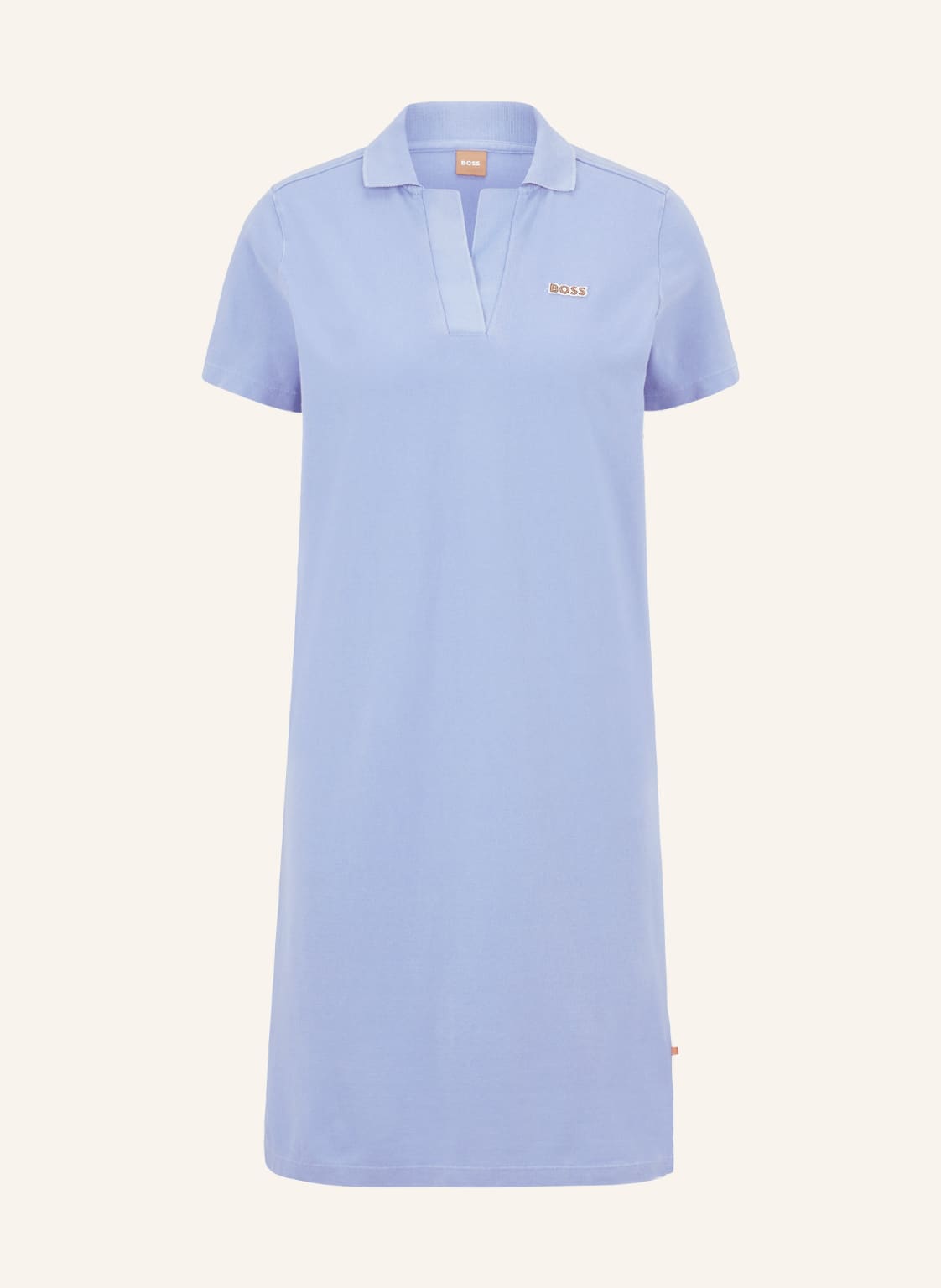Image of Boss Piqué-Polokleid Epone blau