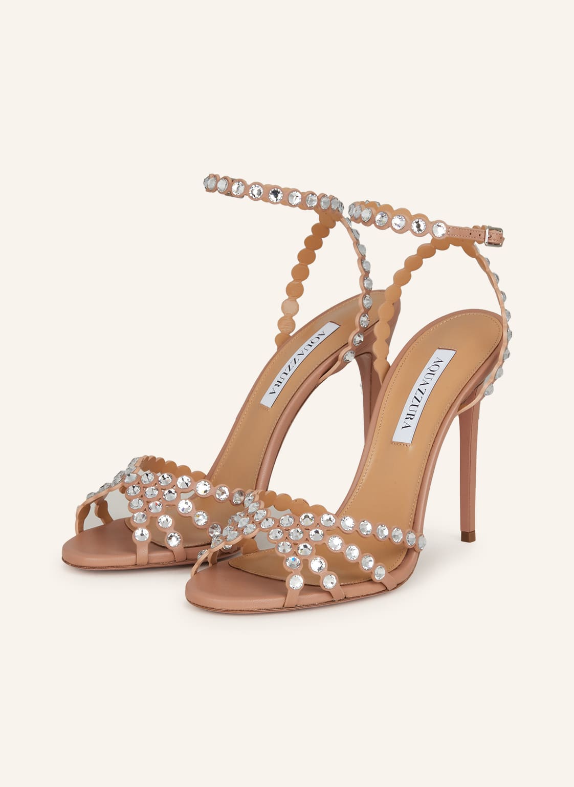 Image of Aquazzura Sandaletten Tequila Mit Schmucksteinen rosa