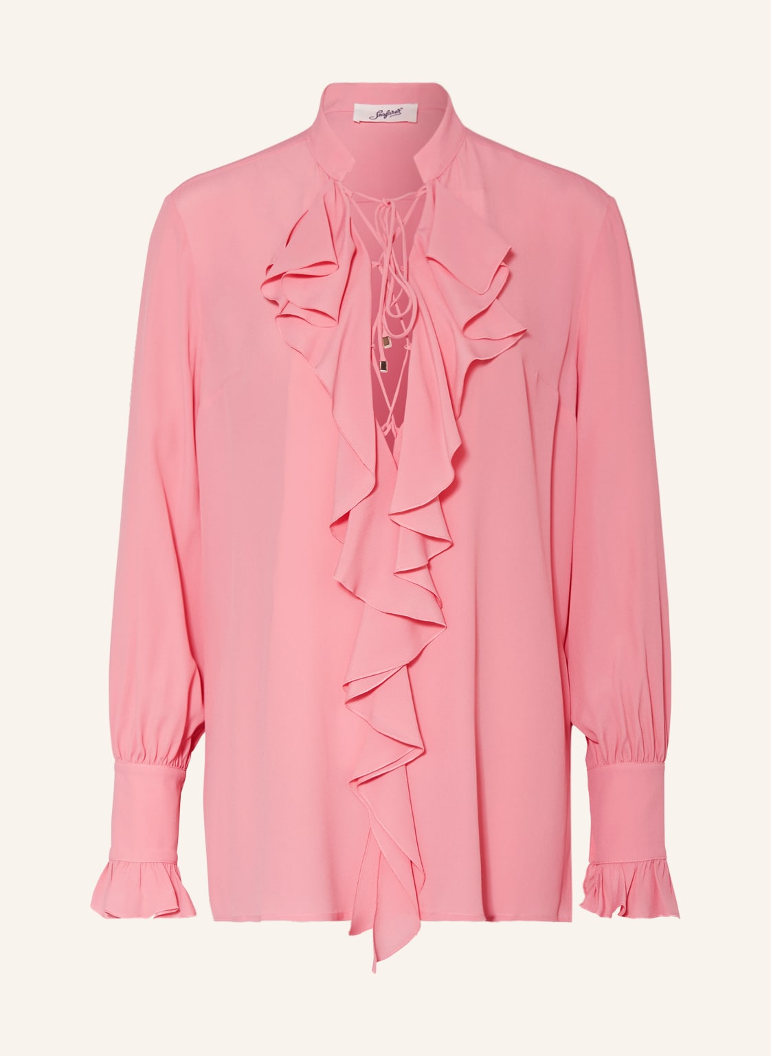 Image of Seafarer Bluse Milly Mit Volants Und Seide rosa