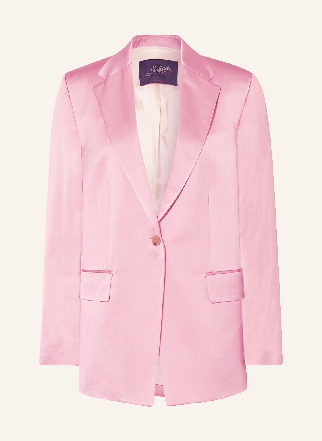 Image of Seafarer Longblazer Aus Satin rosa