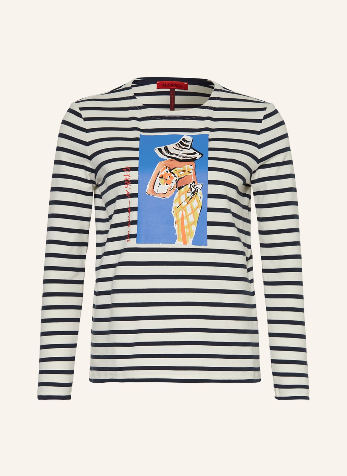 Image of Max & Co. Set Sunnyink: Longsleeve Und Rucksack weiss