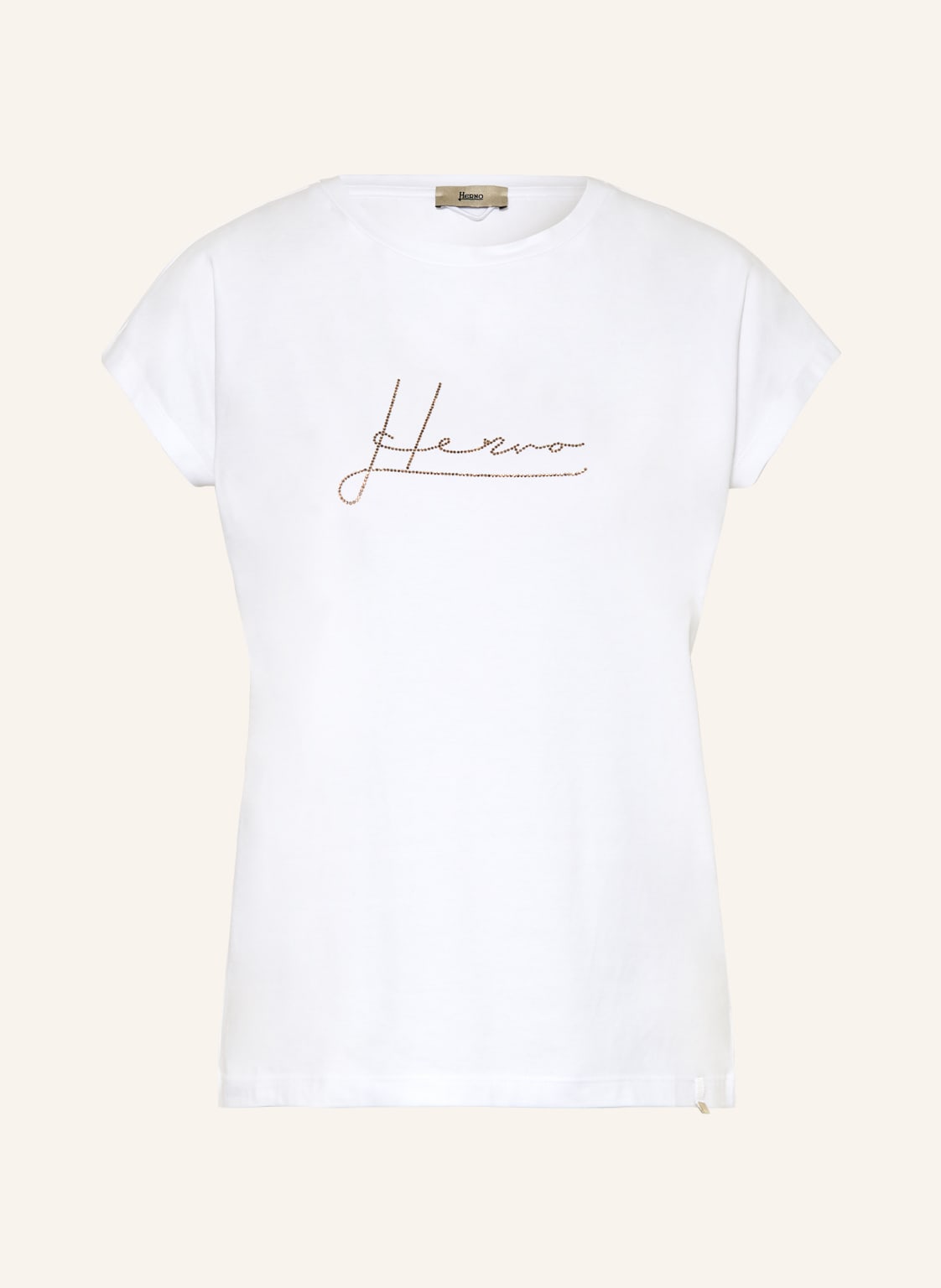 Image of Herno T-Shirt Mit Schmucksteinen weiss