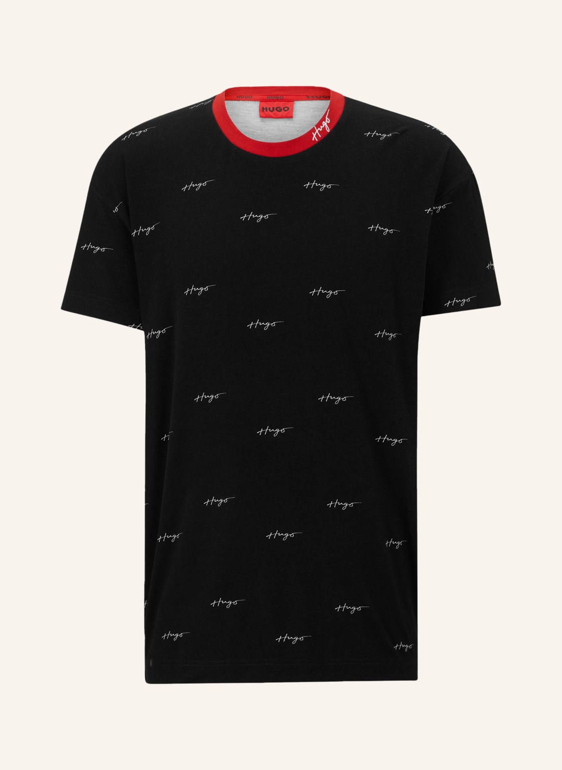 Image of Hugo Lounge-Shirt Handwritten schwarz