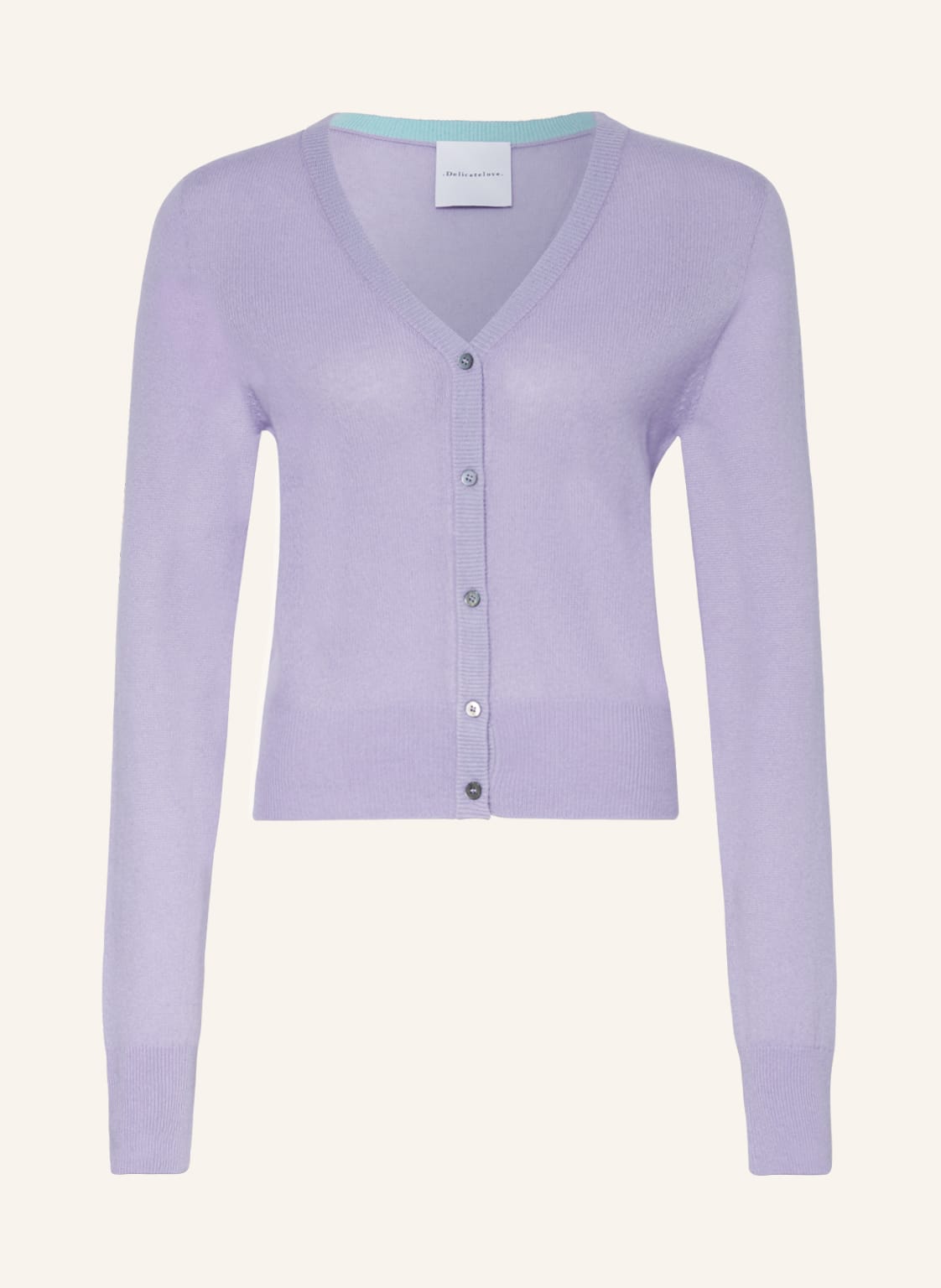Image of Delicatelove Strickjacke Marine Aus Cashmere violett