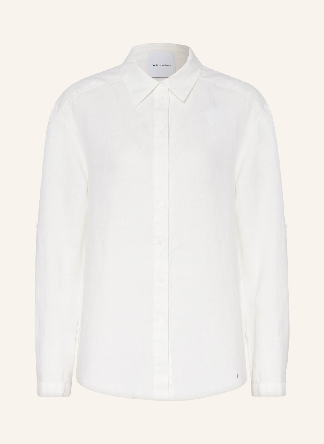 Image of Delicatelove Hemdbluse Faith Aus Leinen weiss