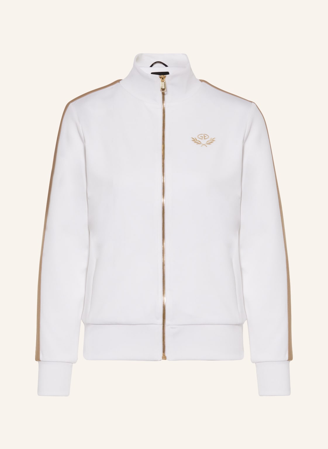 Image of Goldbergh Sweatjacke Ione Mit Galonstreifen weiss