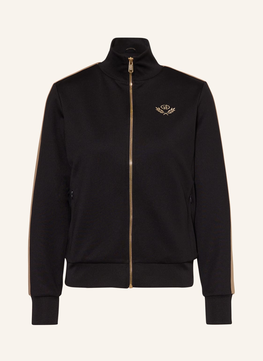 Image of Goldbergh Sweatjacke Ione Mit Galonstreifen schwarz