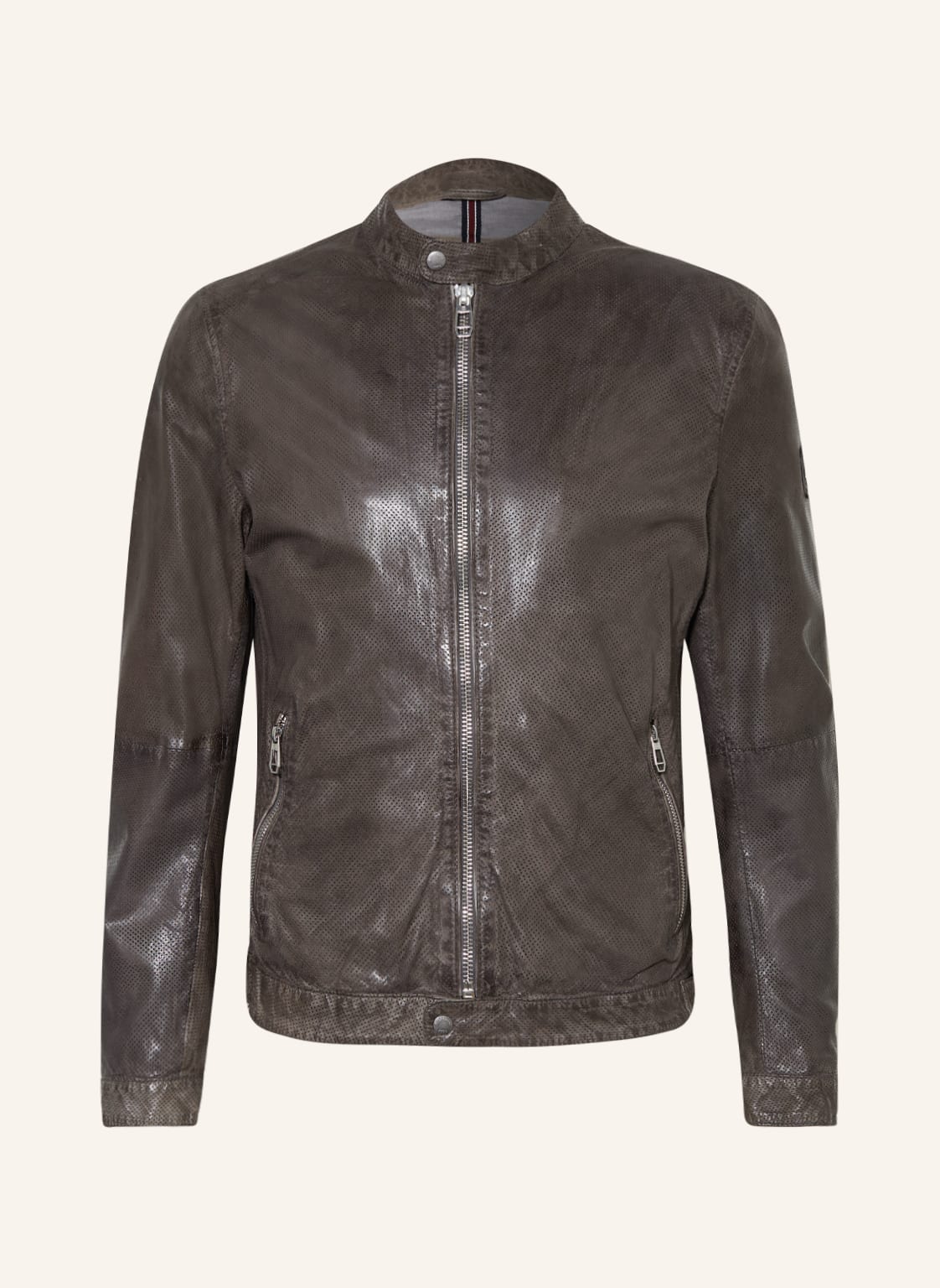 Image of Milestone Lederjacke Ms-Finley grau