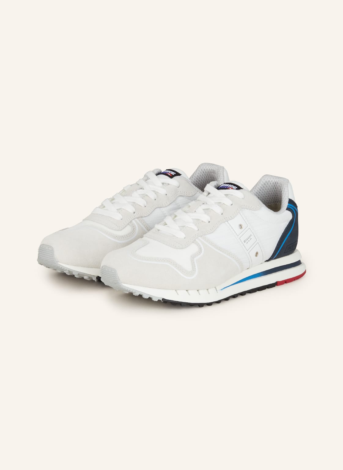 Image of Blauer Sneaker Quartz weiss