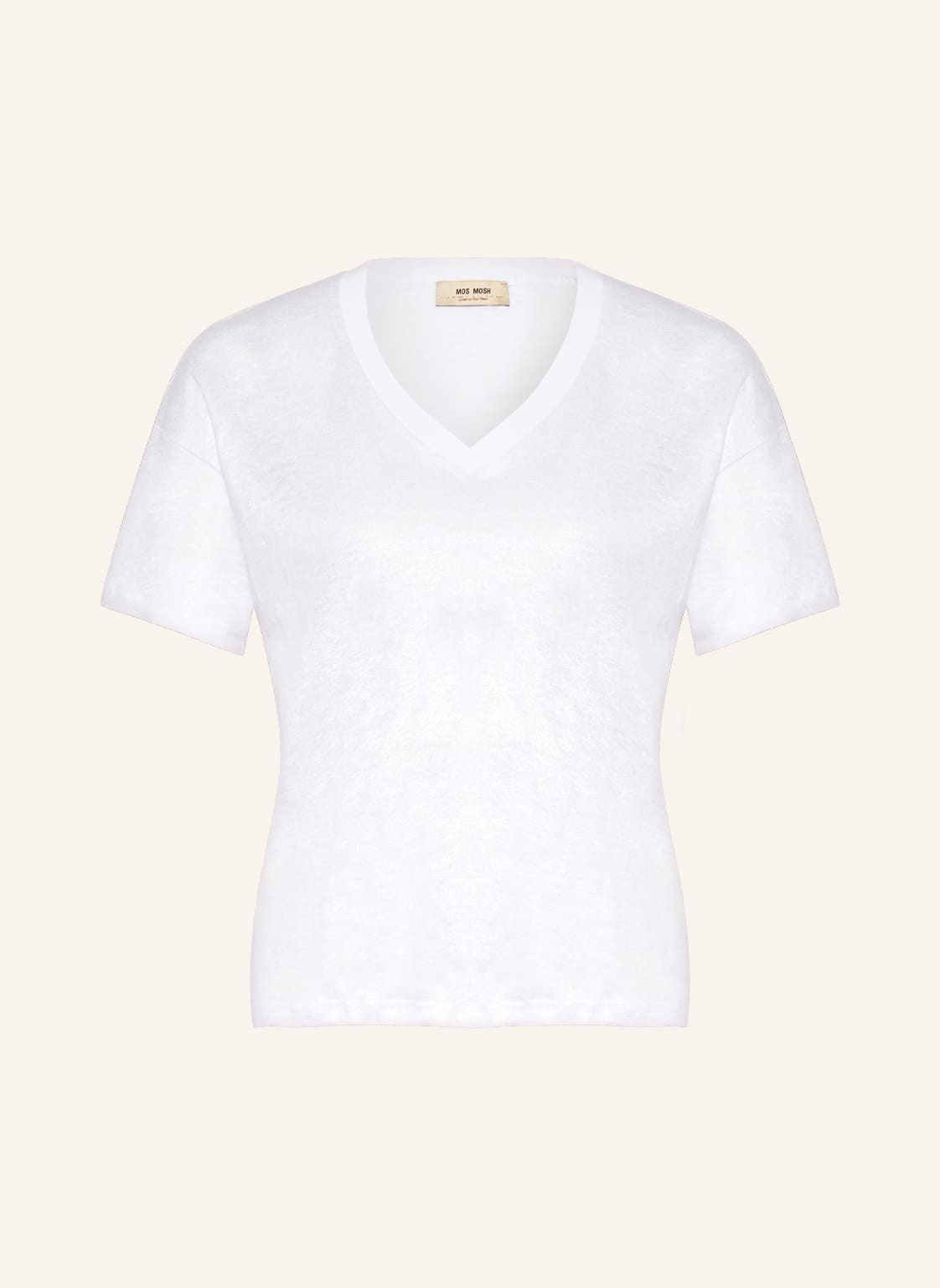 Image of Mos Mosh T-Shirt Casa Aus Leinen Mit Glitzergarn weiss