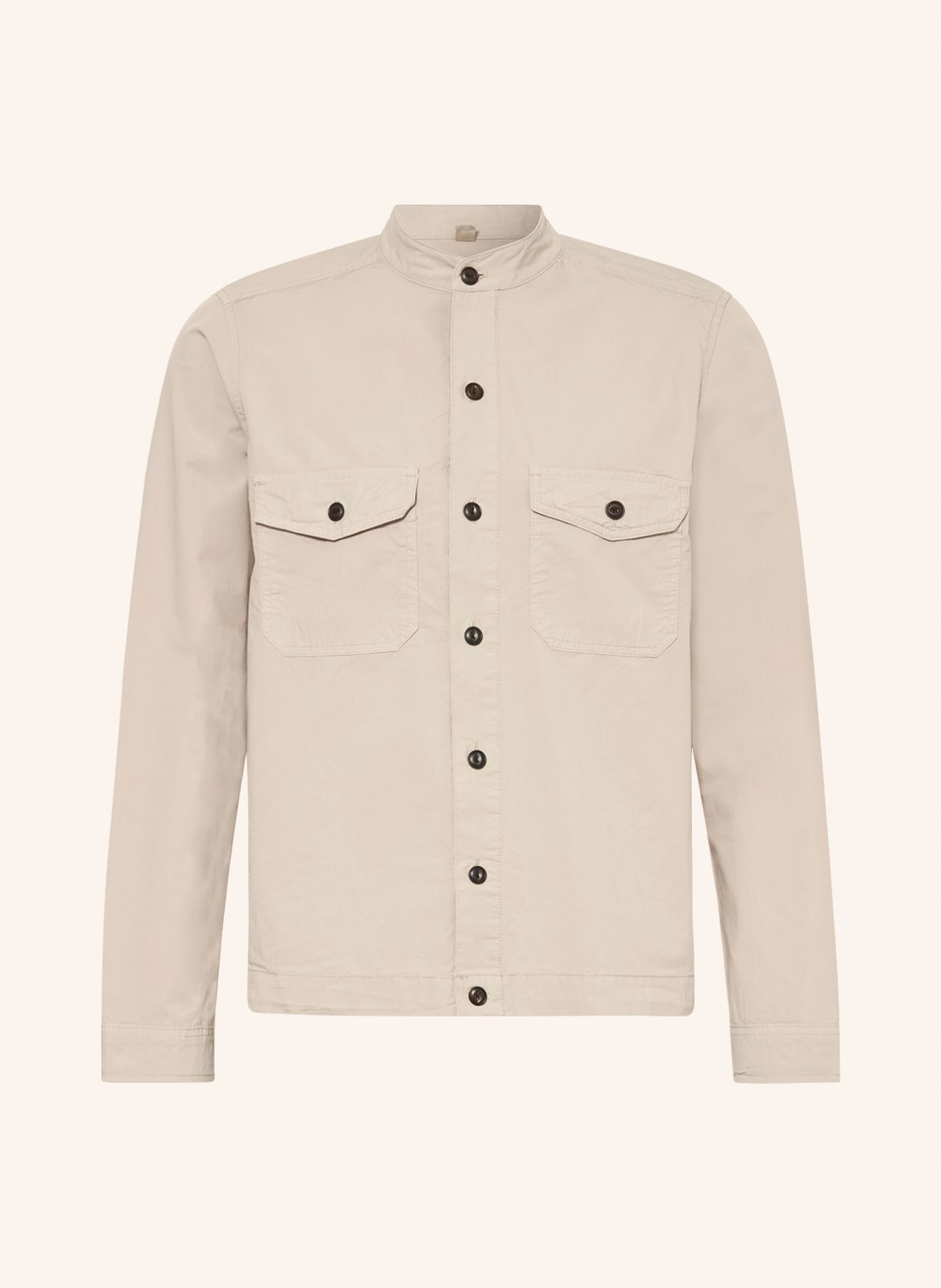 Image of Olymp Hemd Level Five Smart Casual Body Fit Mit Stehkragen beige