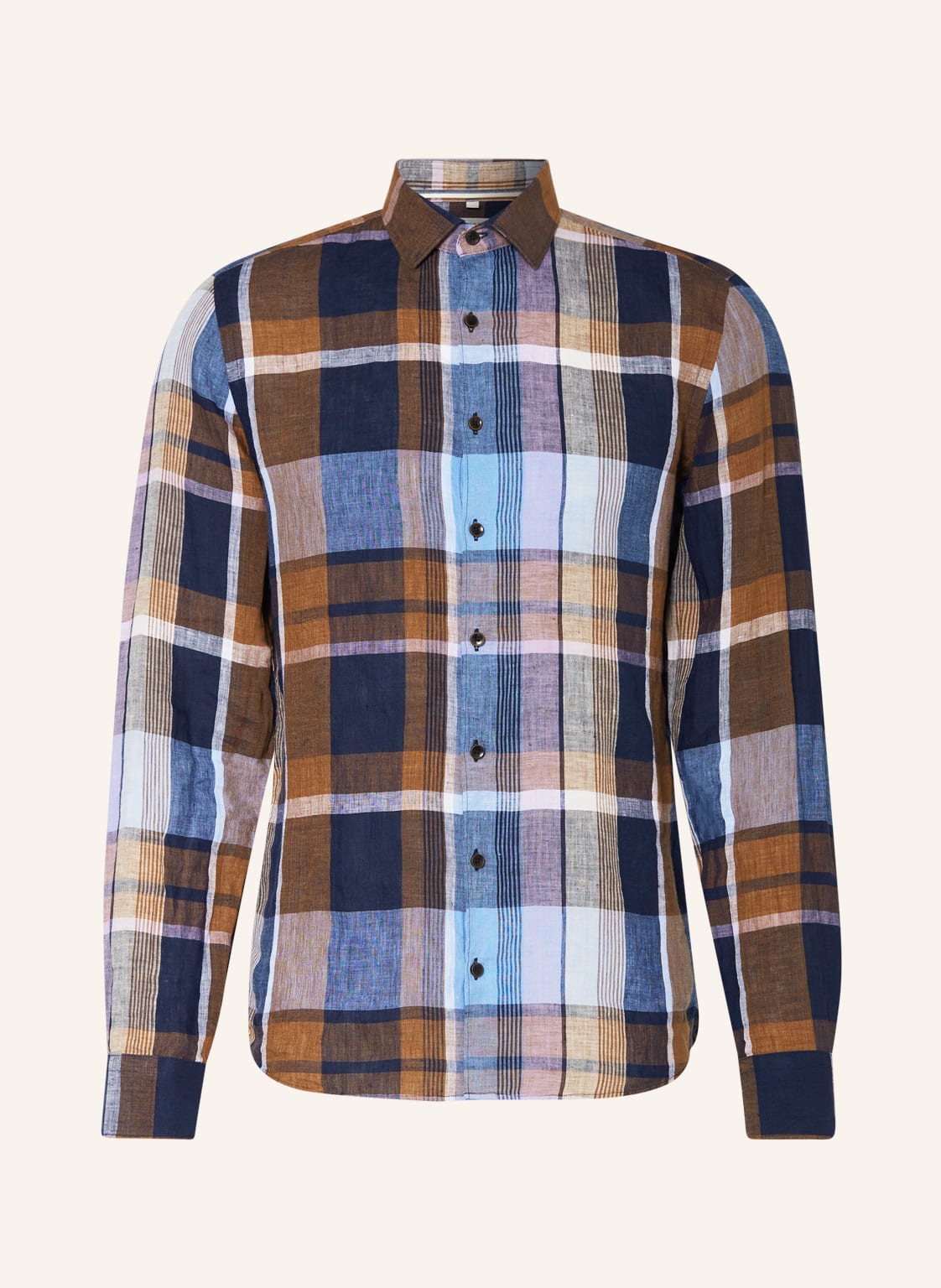 Image of Olymp Leinenhemd 3232 Body Fit blau