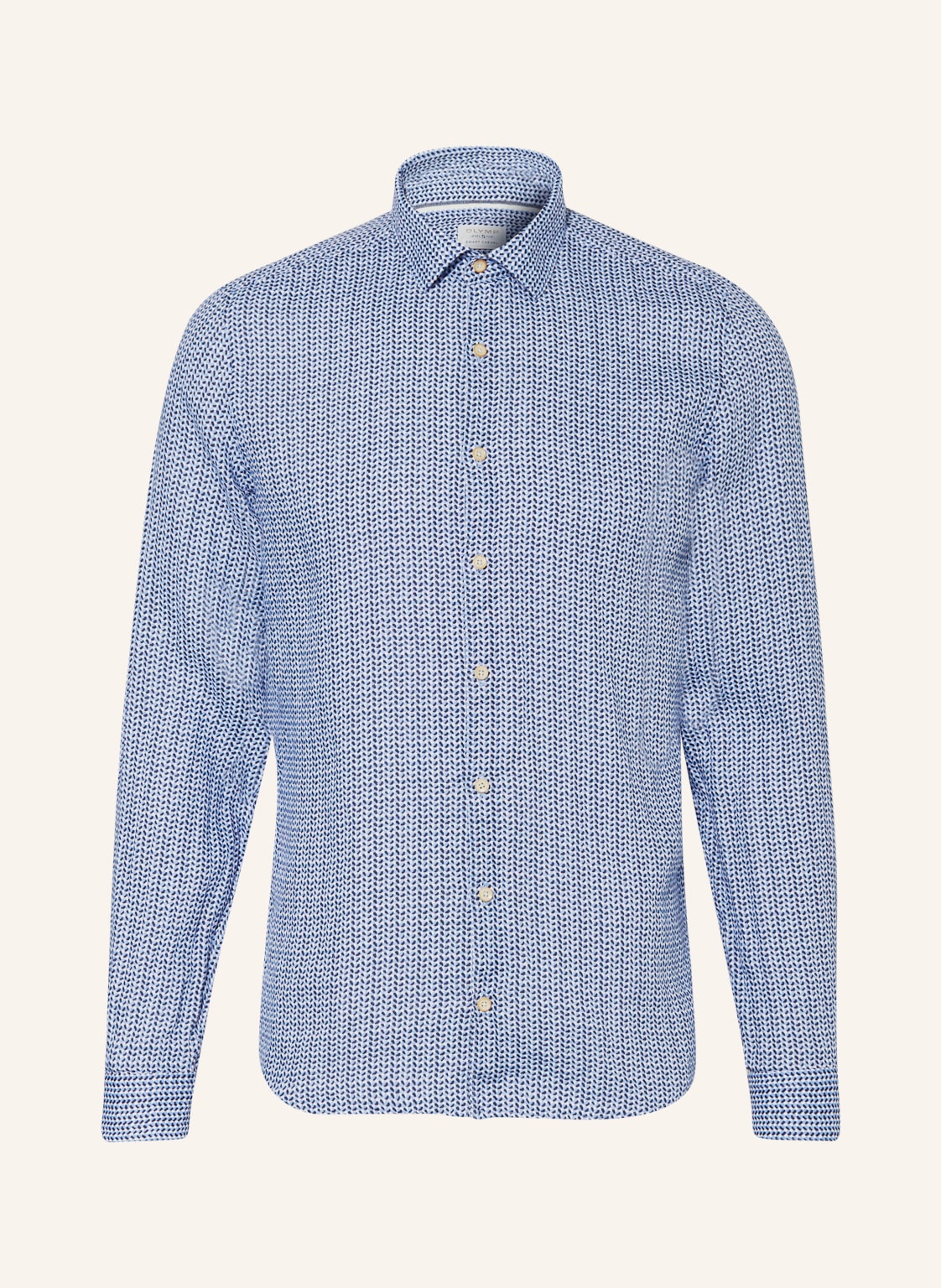 Image of Olymp Leinenhemd Body Fit blau