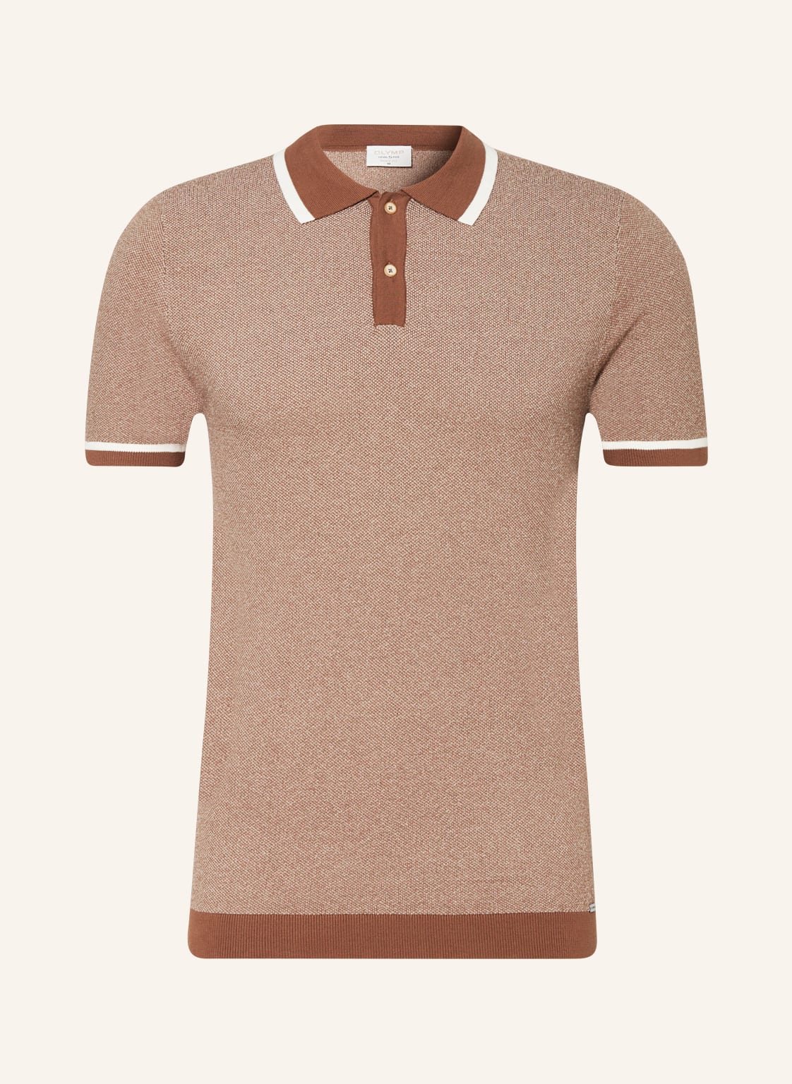 Image of Olymp Piqué-Poloshirt Body Fit braun