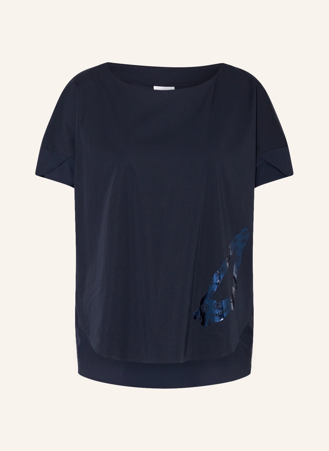 Image of Sportalm T-Shirt Im Materialmix blau