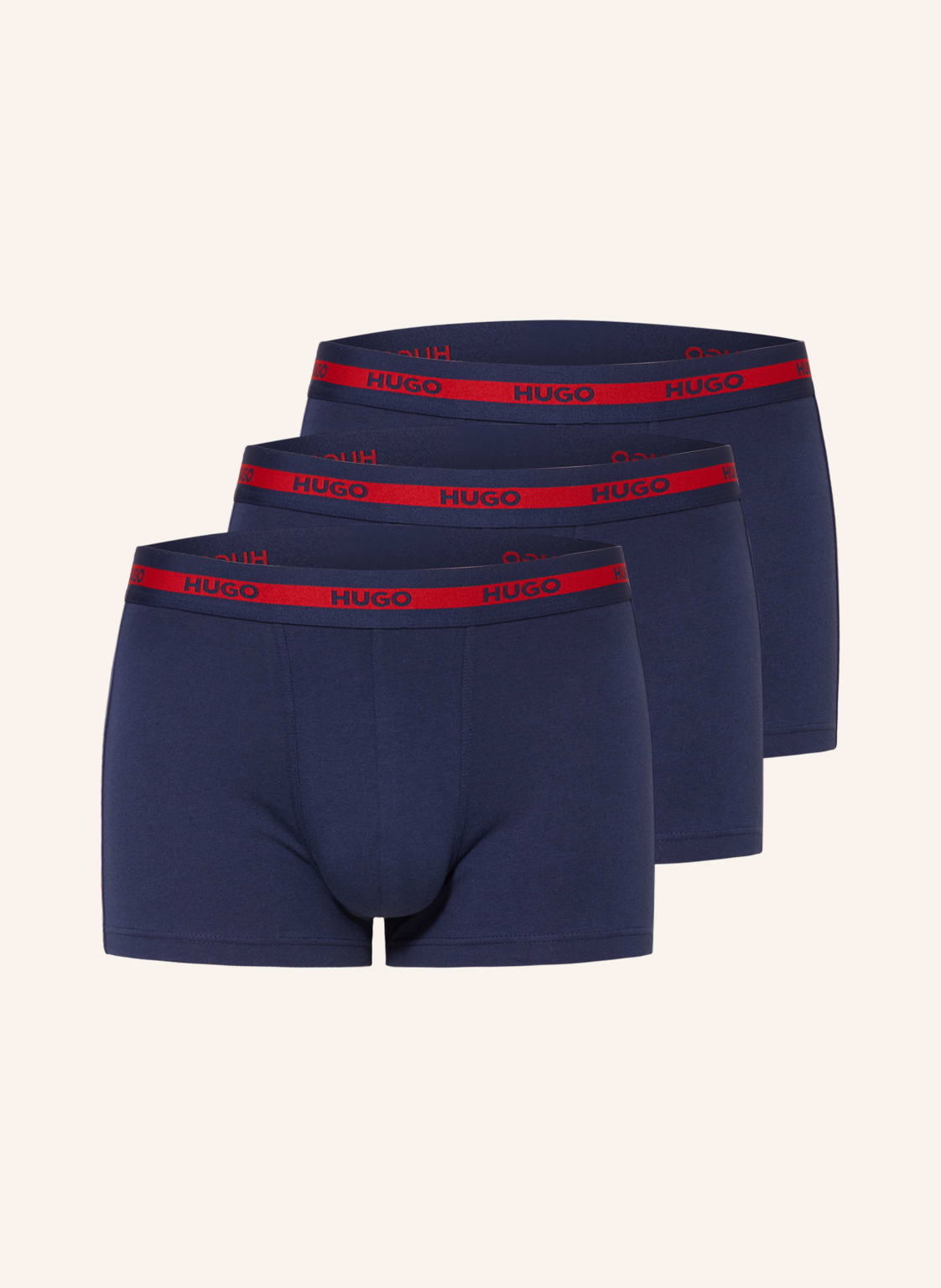 Image of Hugo 3er-Pack Boxershorts Triplet Planet blau