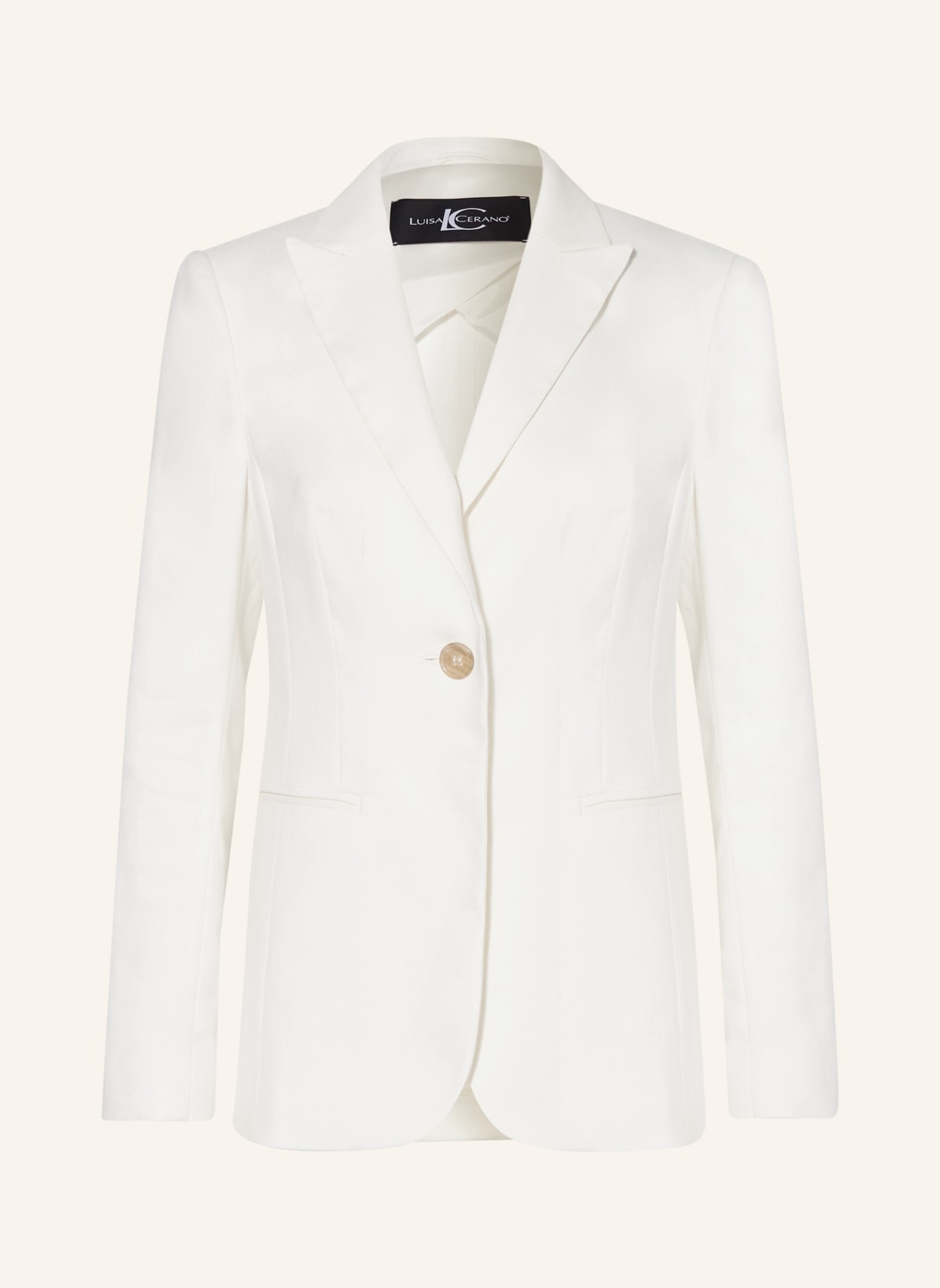 Image of Luisa Cerano Blazer Mit Leinen weiss