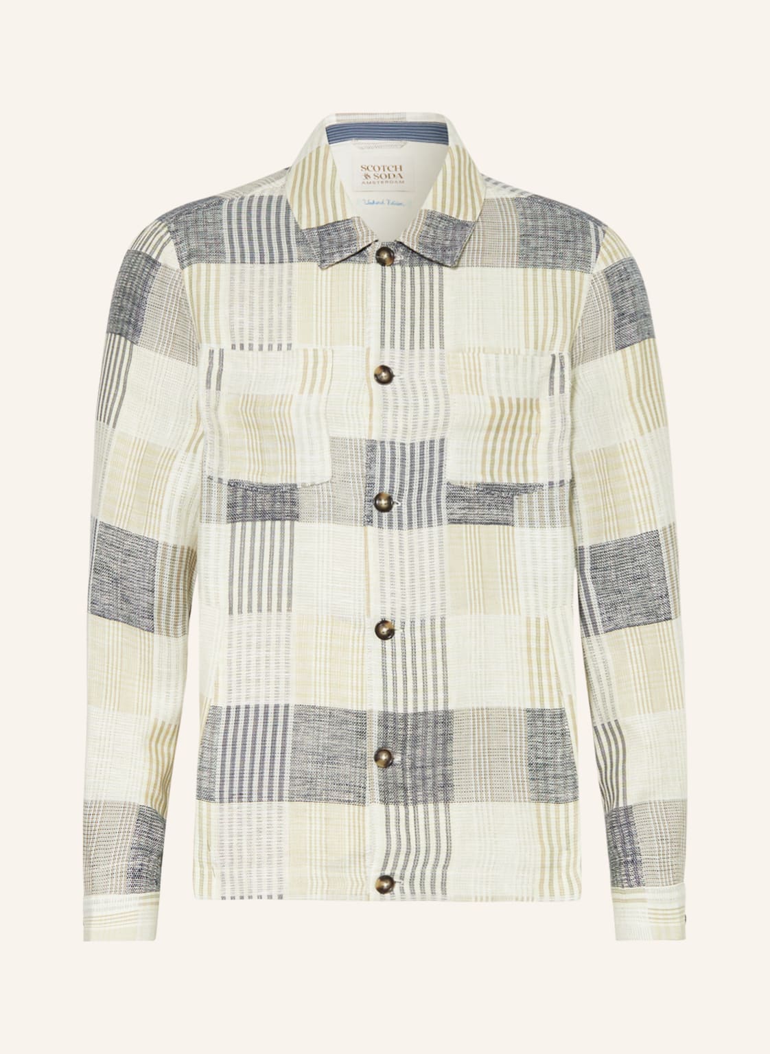 Image of Scotch & Soda Overshirt Mit Leinen weiss