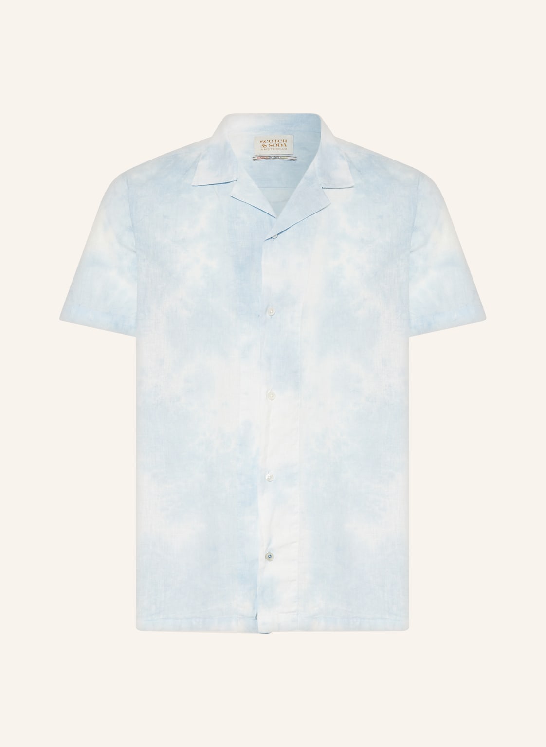 Image of Scotch & Soda Resorthemd Regular Fit Mit Leinen blau